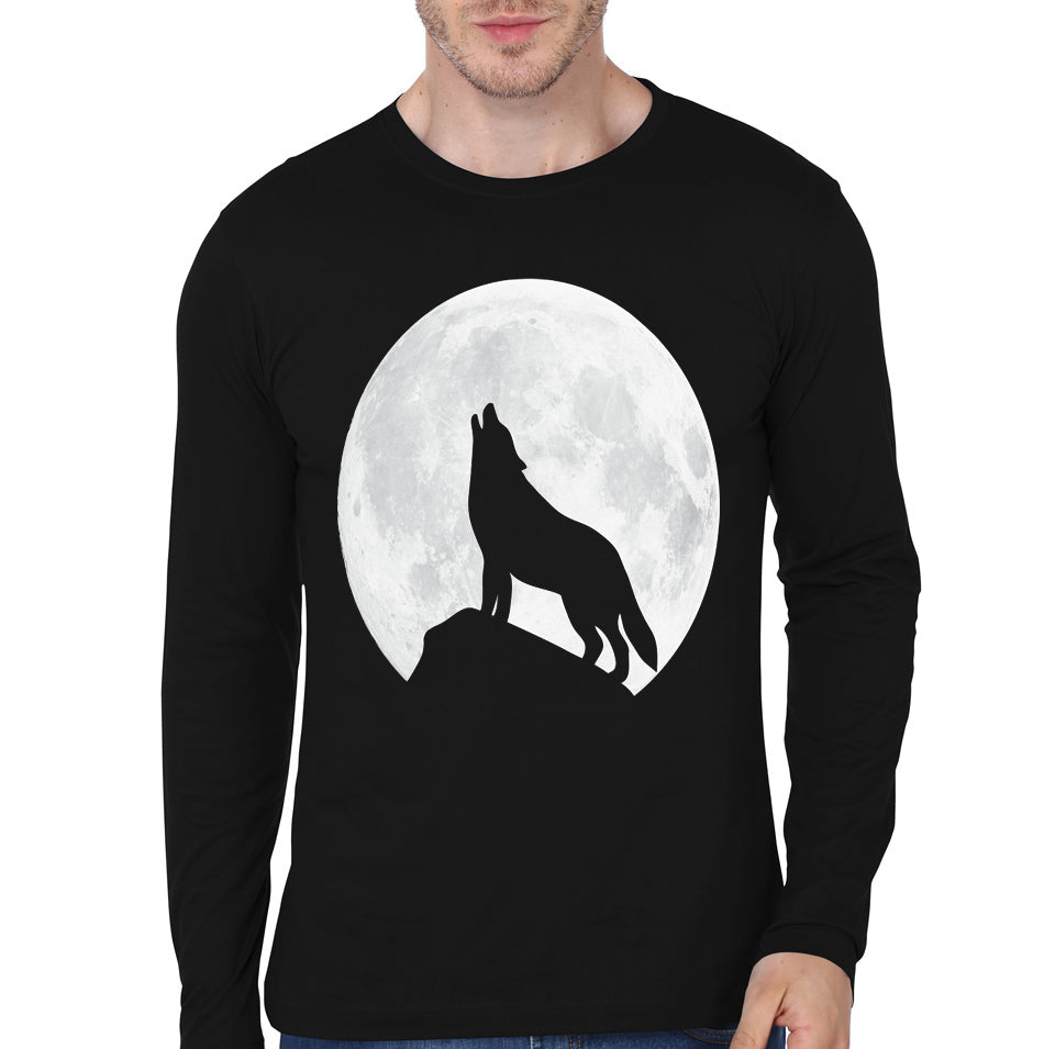Wolf Black Full Sleeve Tee Hoodie, Sweatshirt | CoreVibeTees.com