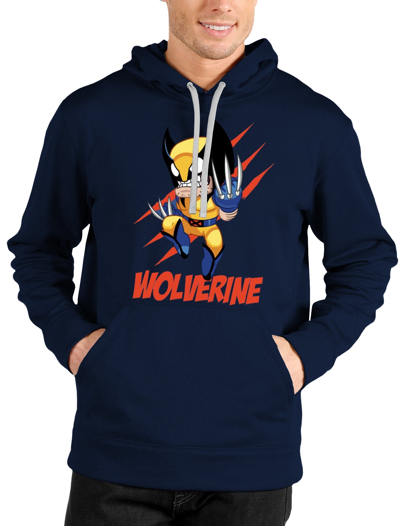 Wolverine Navy Blue Hoodie T-Shirts, Sweatshirt | CoreVibeTees.com