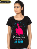 Princess Are Born In 24 June Black T-Shirt Hoodie, Sweatshirt | CoreVibeTees.com