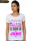 A Little Princess Is Born In June T-Shirt Hoodie, Sweatshirt | CoreVibeTees.com