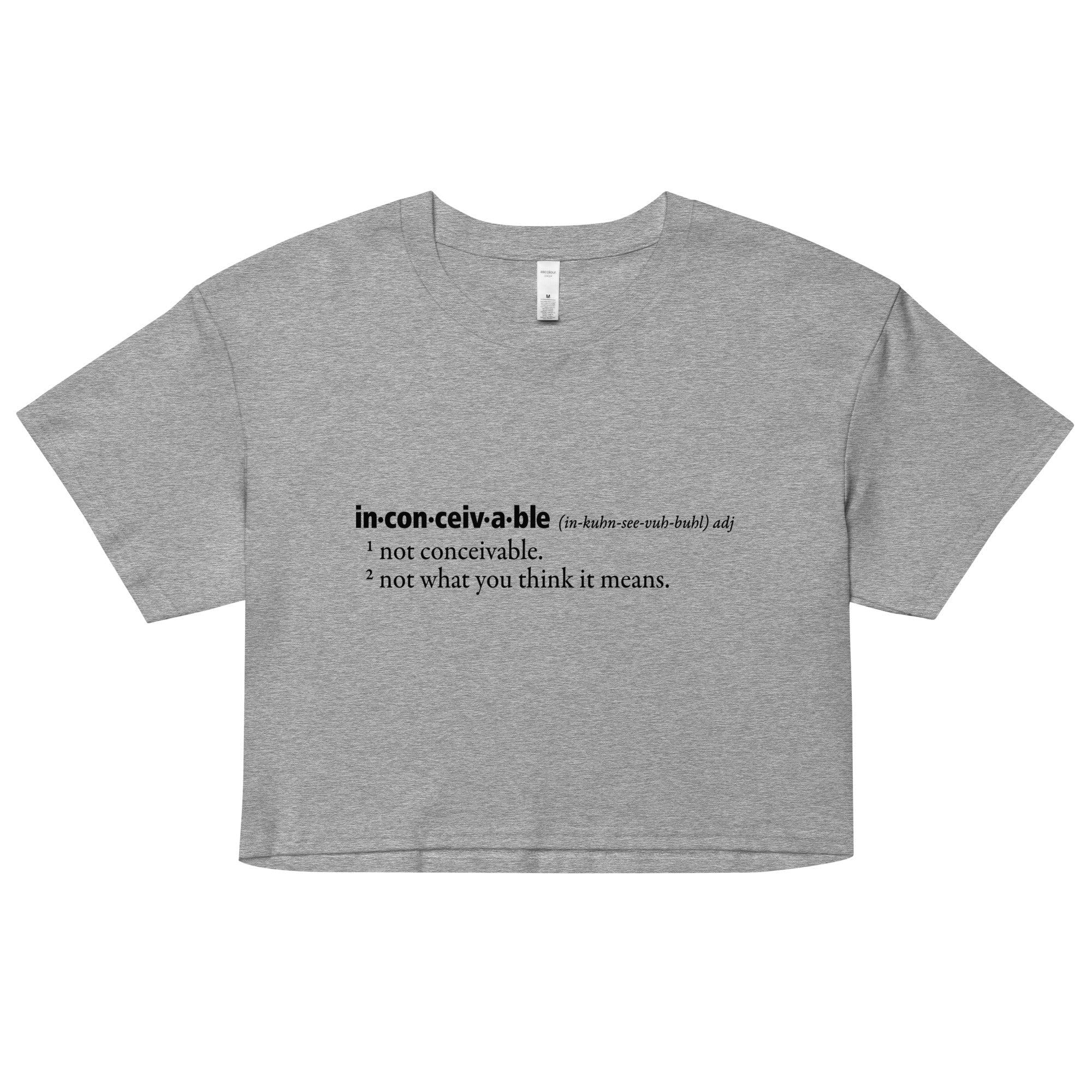 Inconceivable Definition Women's Crop Tee Hoodie, Sweatshirt | CoreVibeTees.com (Image 4)