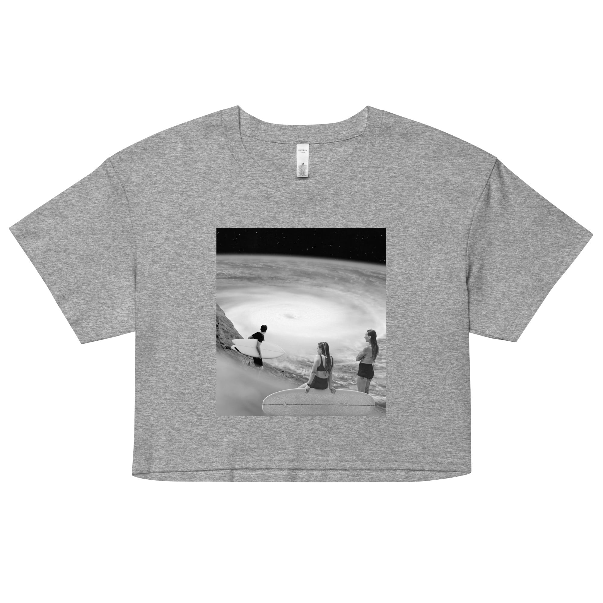 Surf's Up Women's Crop Tee Hoodie, Sweatshirt | CoreVibeTees.com (Image 5)