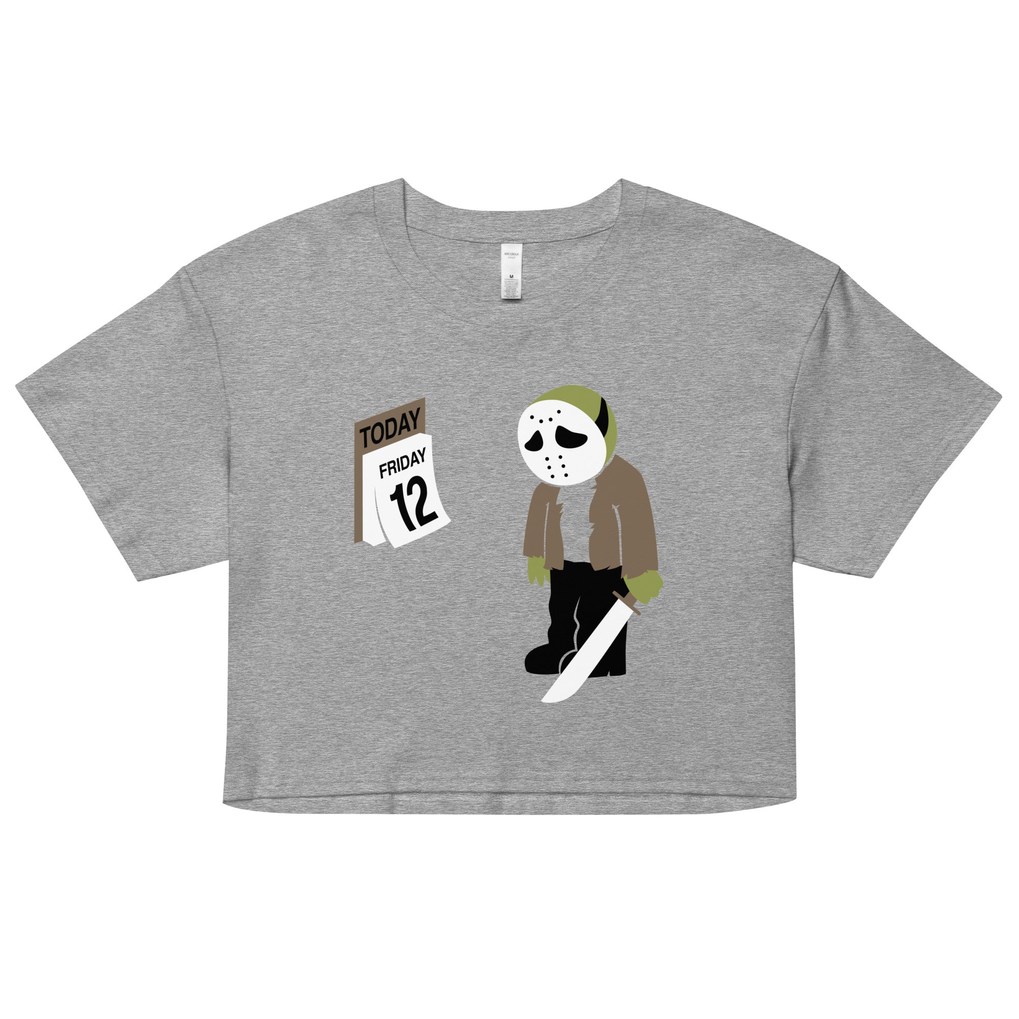 Friday the 12th Women's Crop Tee Hoodie, Sweatshirt | CoreVibeTees.com (Image 3)