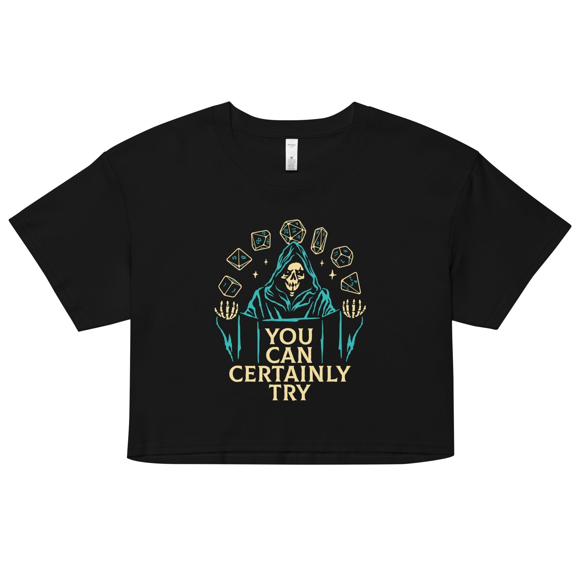 You Can Certainly Try Women's Crop Tee Hoodie, Sweatshirt | CoreVibeTees.com