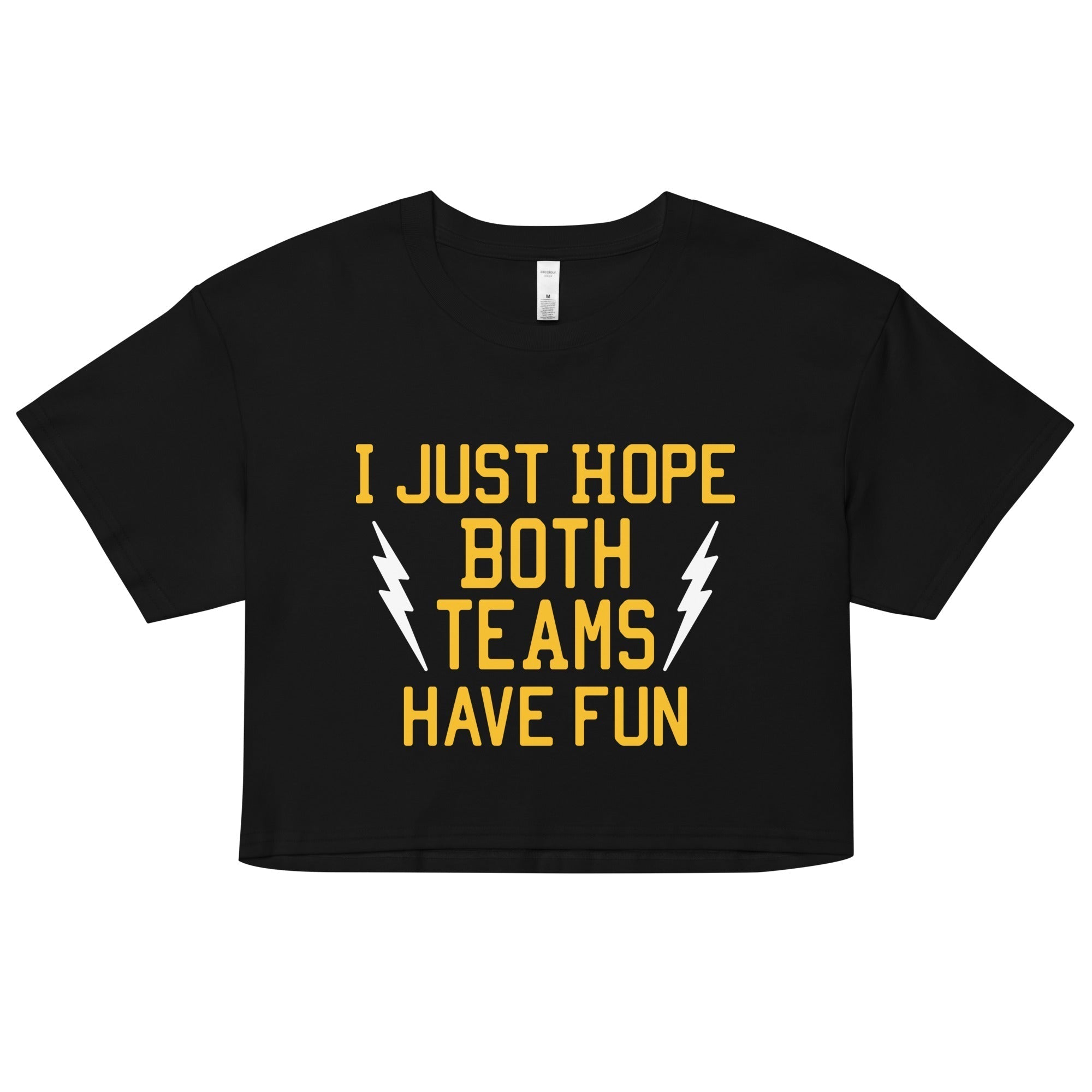 I Just Hope Both Teams Have Fun Women's Crop Tee Hoodie, Sweatshirt | CoreVibeTees.com