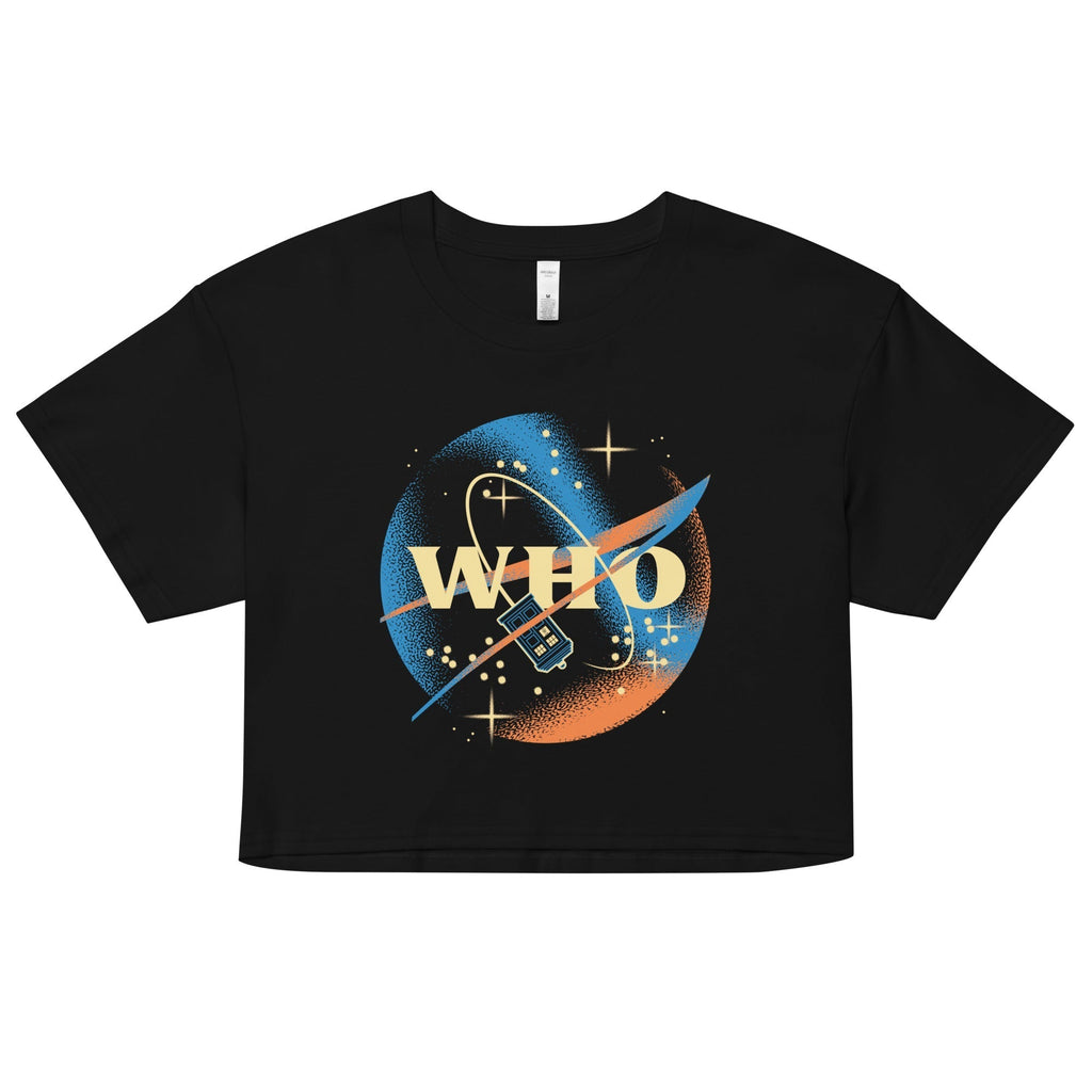 Who Space Administration Women's Crop Tee Hoodie, Sweatshirt | CoreVibeTees.com (Image 1)