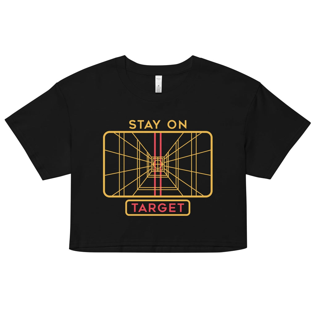 Stay On Target Women's Crop Tee Hoodie, Sweatshirt | CoreVibeTees.com (Image 1)