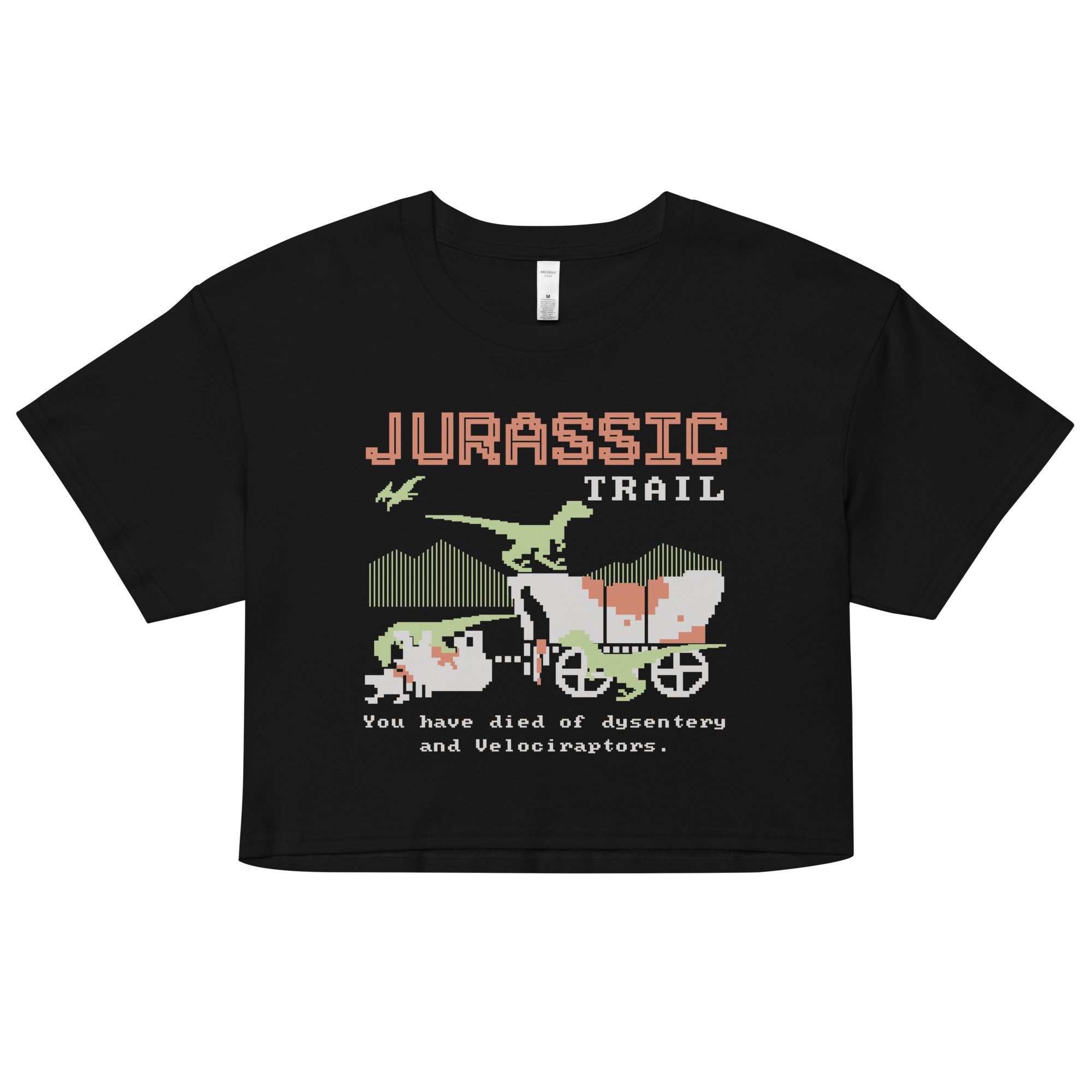 Jurassic Trail Women's Crop Tee Hoodie, Sweatshirt | CoreVibeTees.com