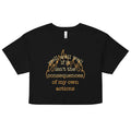 The Consequences Of My Own Actions Women's Crop Tee Hoodie, Sweatshirt | CoreVibeTees.com