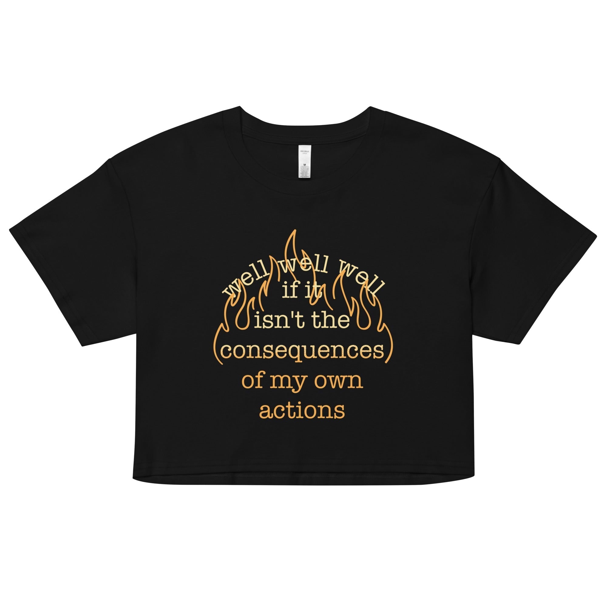 The Consequences Of My Own Actions Women's Crop Tee Hoodie, Sweatshirt | CoreVibeTees.com