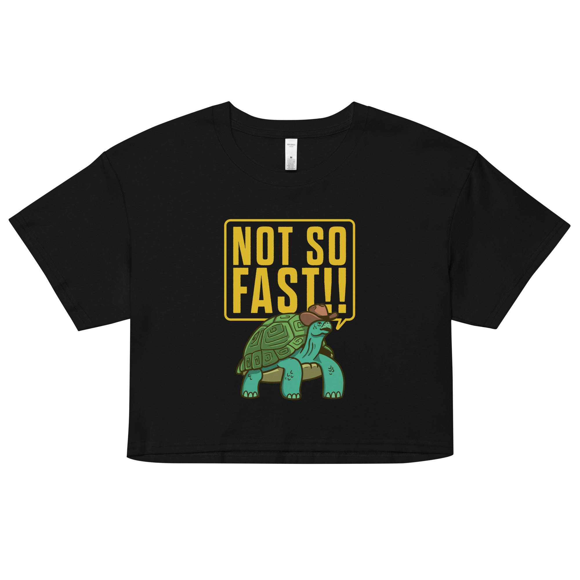 Not So Fast!! Women's Crop Tee Hoodie, Sweatshirt | CoreVibeTees.com (Image 1)