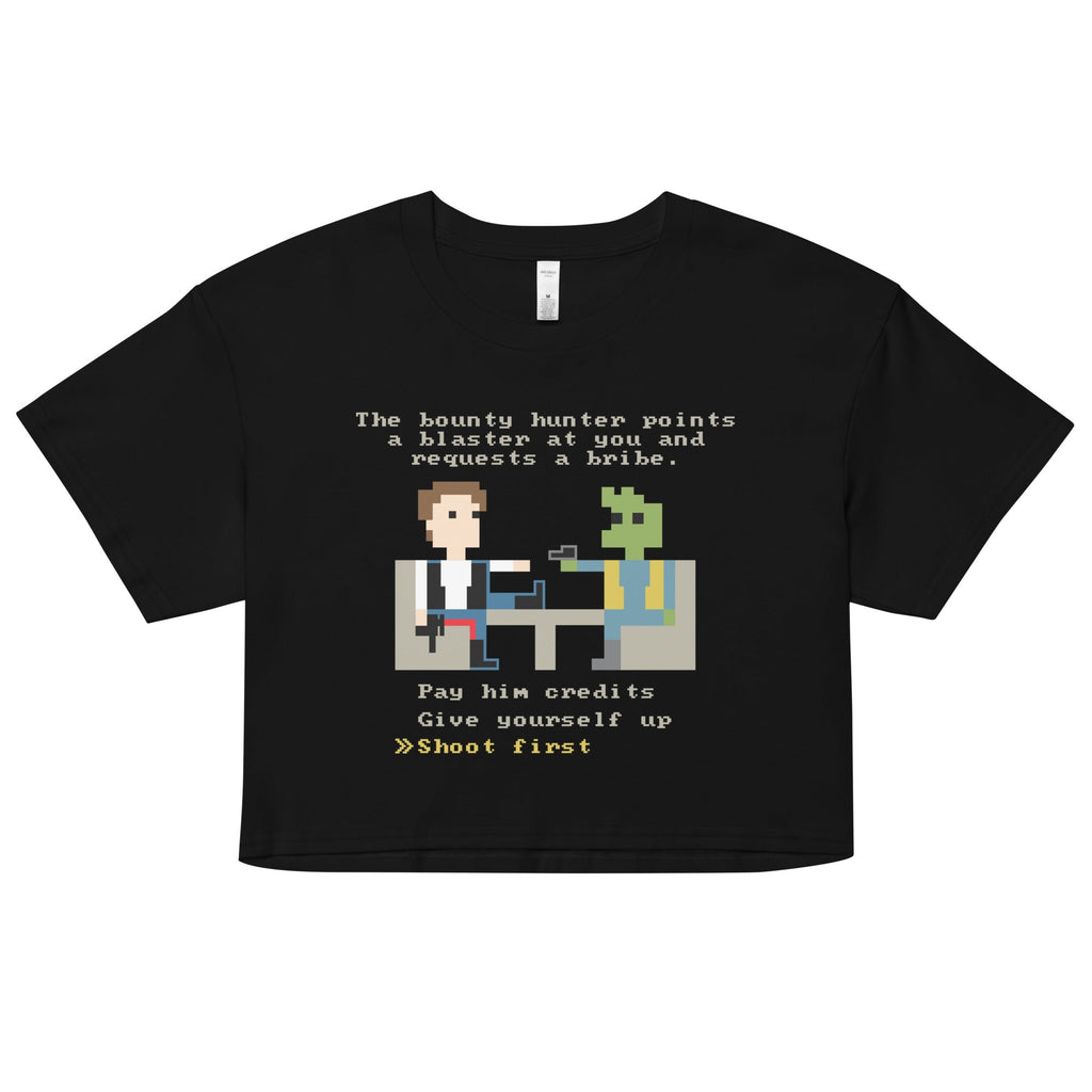 The Bounty Hunter Women's Crop Tee Hoodie, Sweatshirt | CoreVibeTees.com