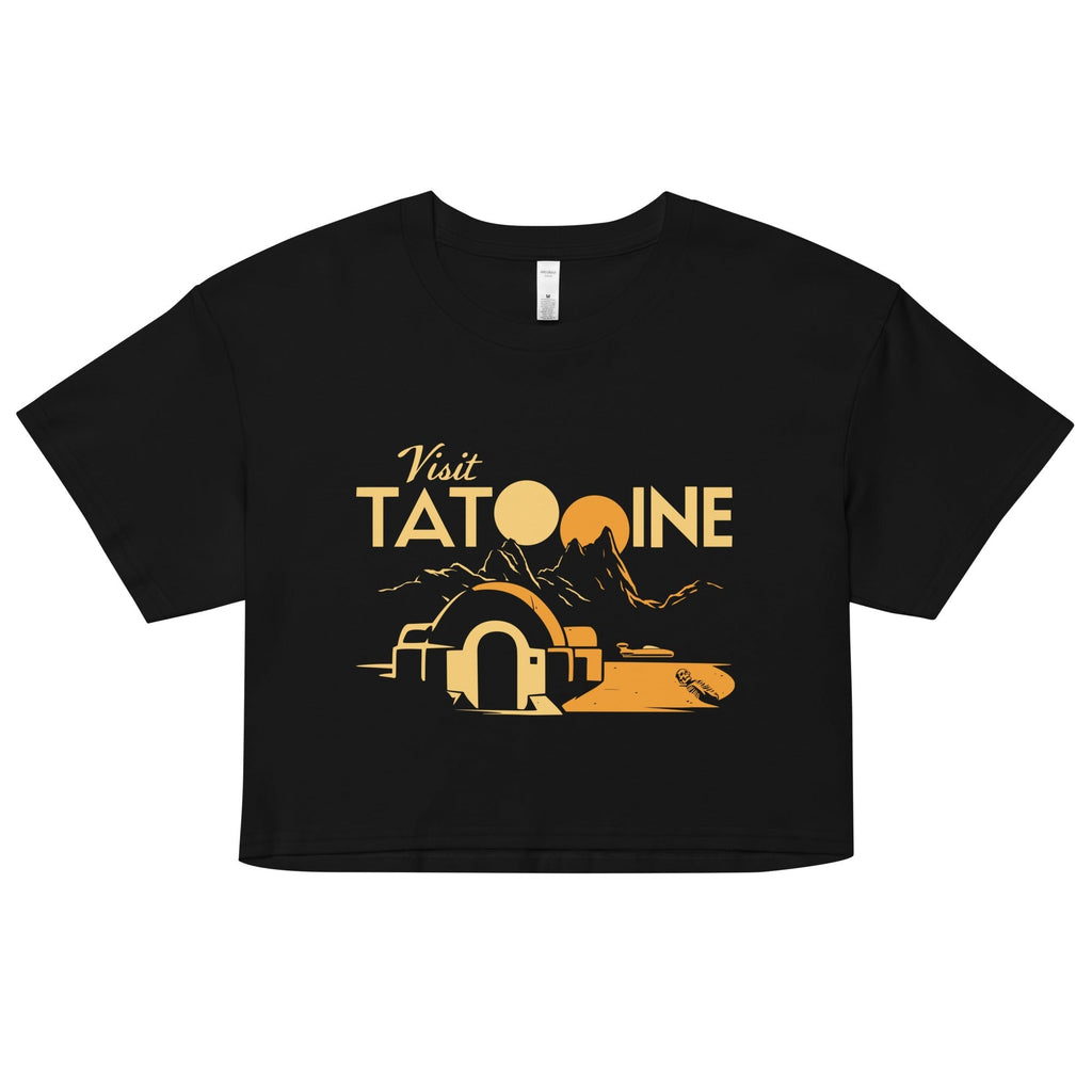 Visit Tatooine Women's Crop Tee Hoodie, Sweatshirt | CoreVibeTees.com