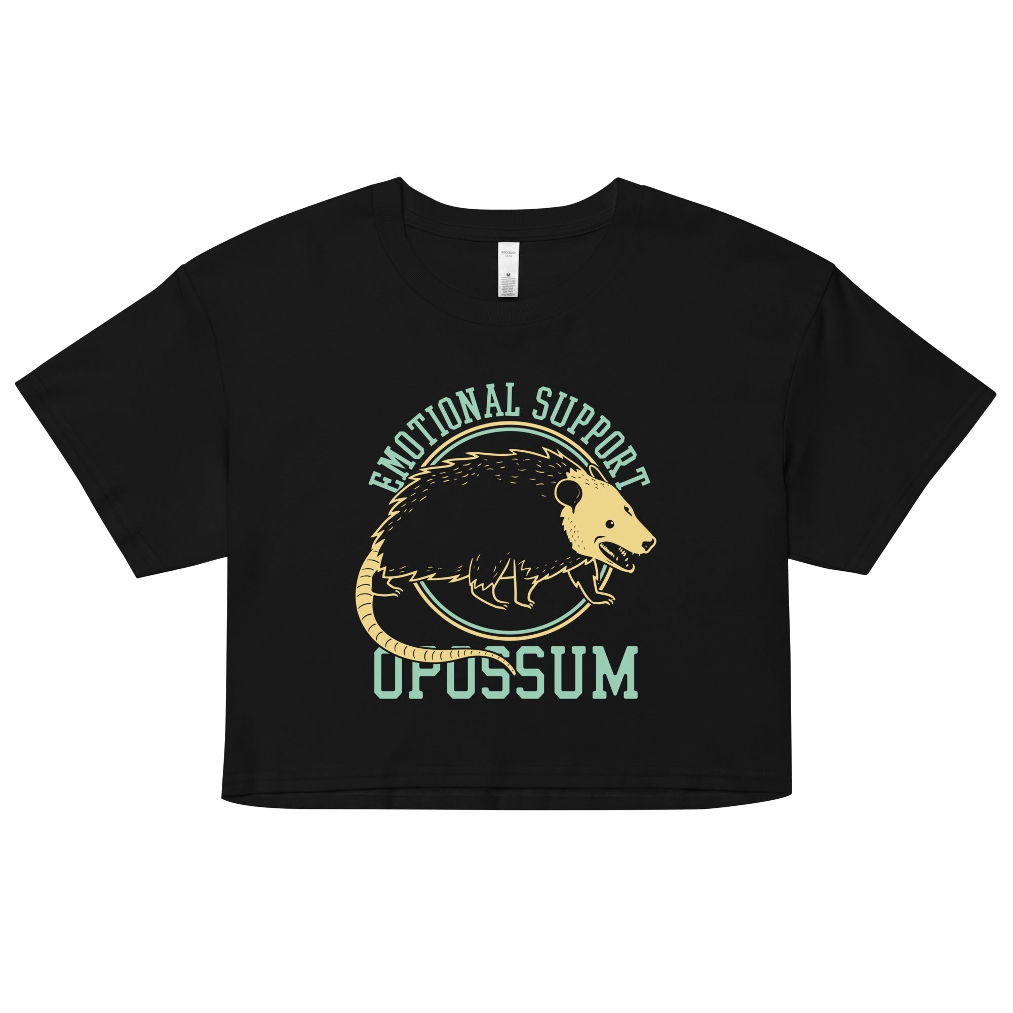 Emotional Support Opossum Women's Crop Tee Hoodie, Sweatshirt | CoreVibeTees.com