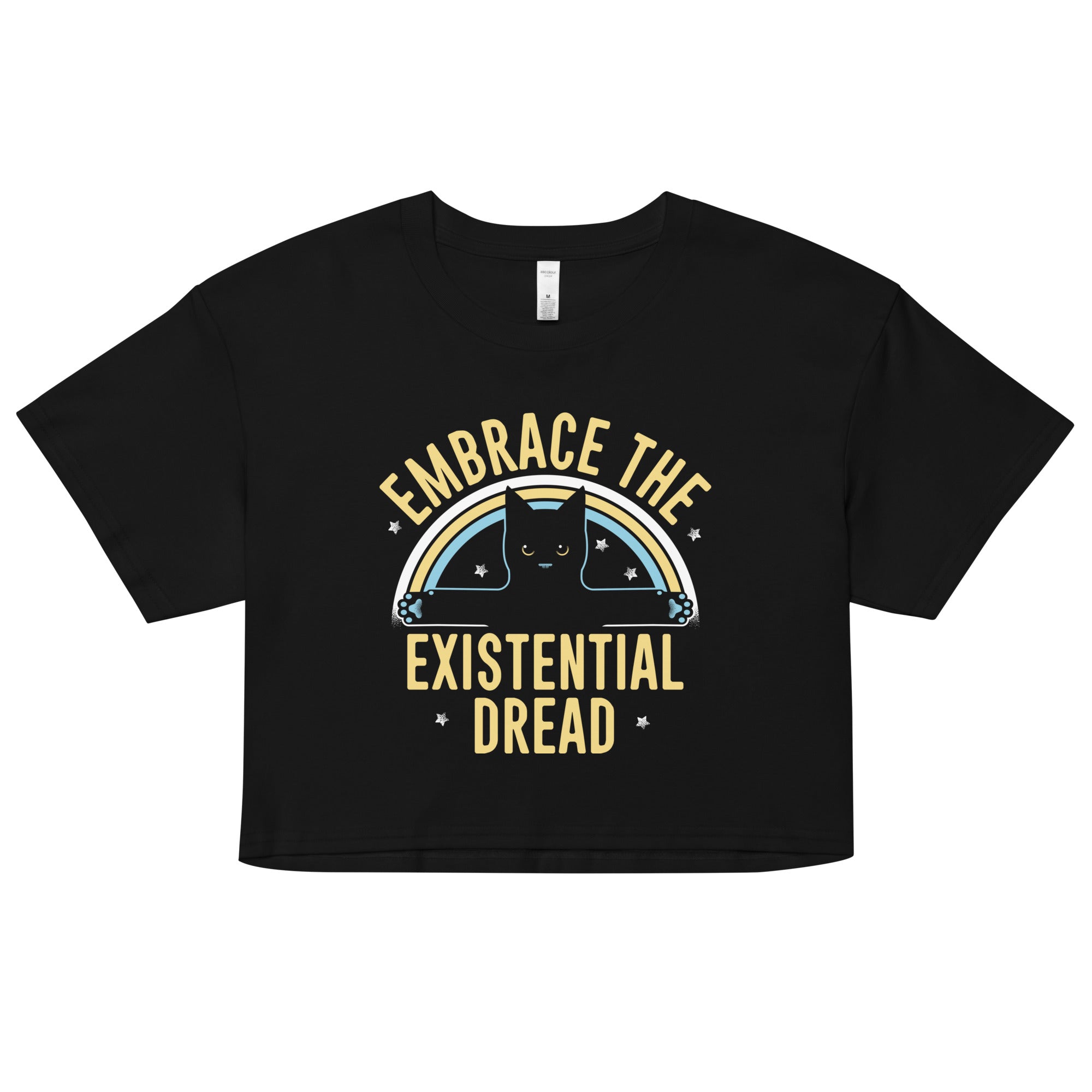 Embrace The Existential Dread Women's Crop Tee Hoodie, Sweatshirt | CoreVibeTees.com