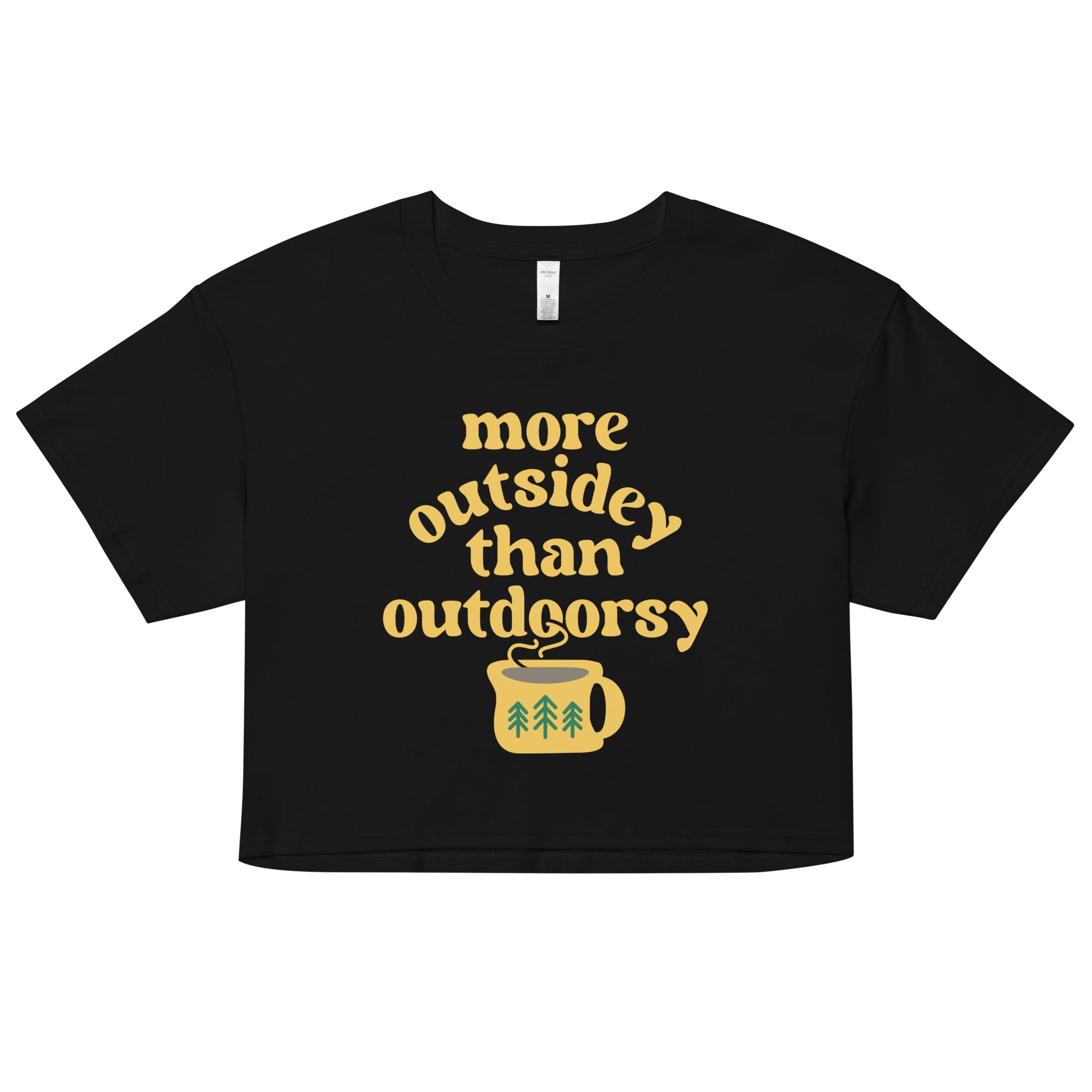 More Outsidey Than Outdoorsy Women's Crop Tee Hoodie, Sweatshirt | CoreVibeTees.com