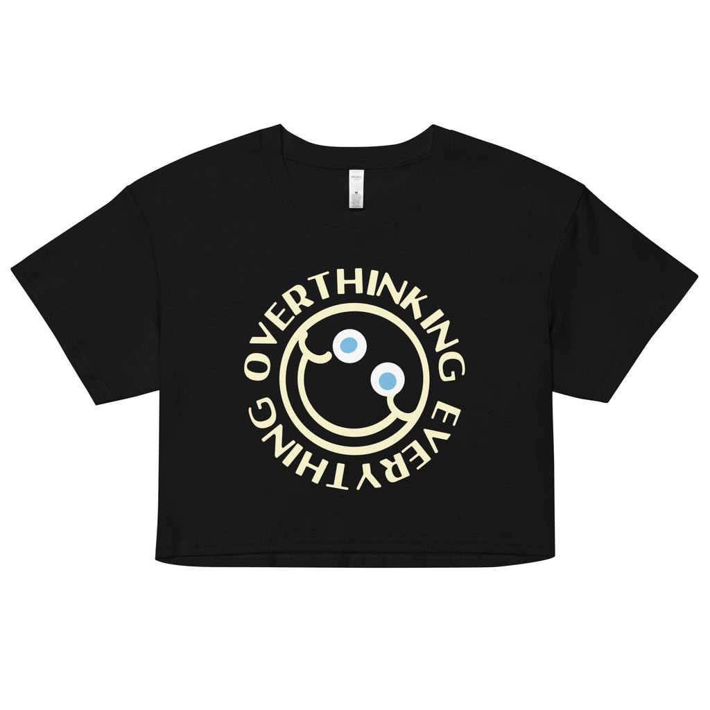 Overthinking Everything Women's Crop Tee Hoodie, Sweatshirt | CoreVibeTees.com (Image 1)