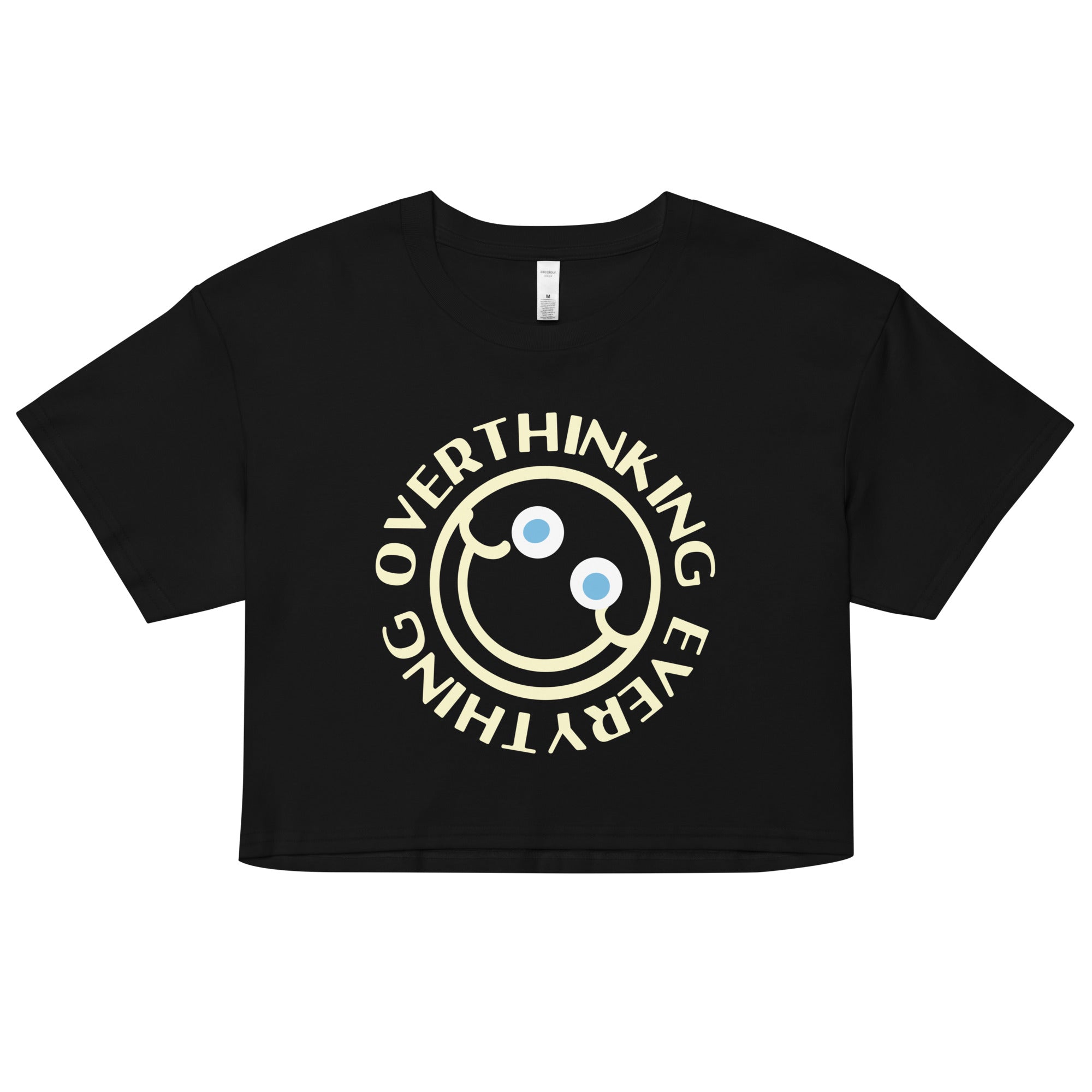 Overthinking Everything Women's Crop Tee Hoodie, Sweatshirt | CoreVibeTees.com (Image 1)