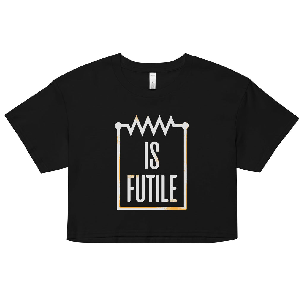 Resistor Is Futile Women's Crop Tee Hoodie, Sweatshirt | CoreVibeTees.com (Image 1)