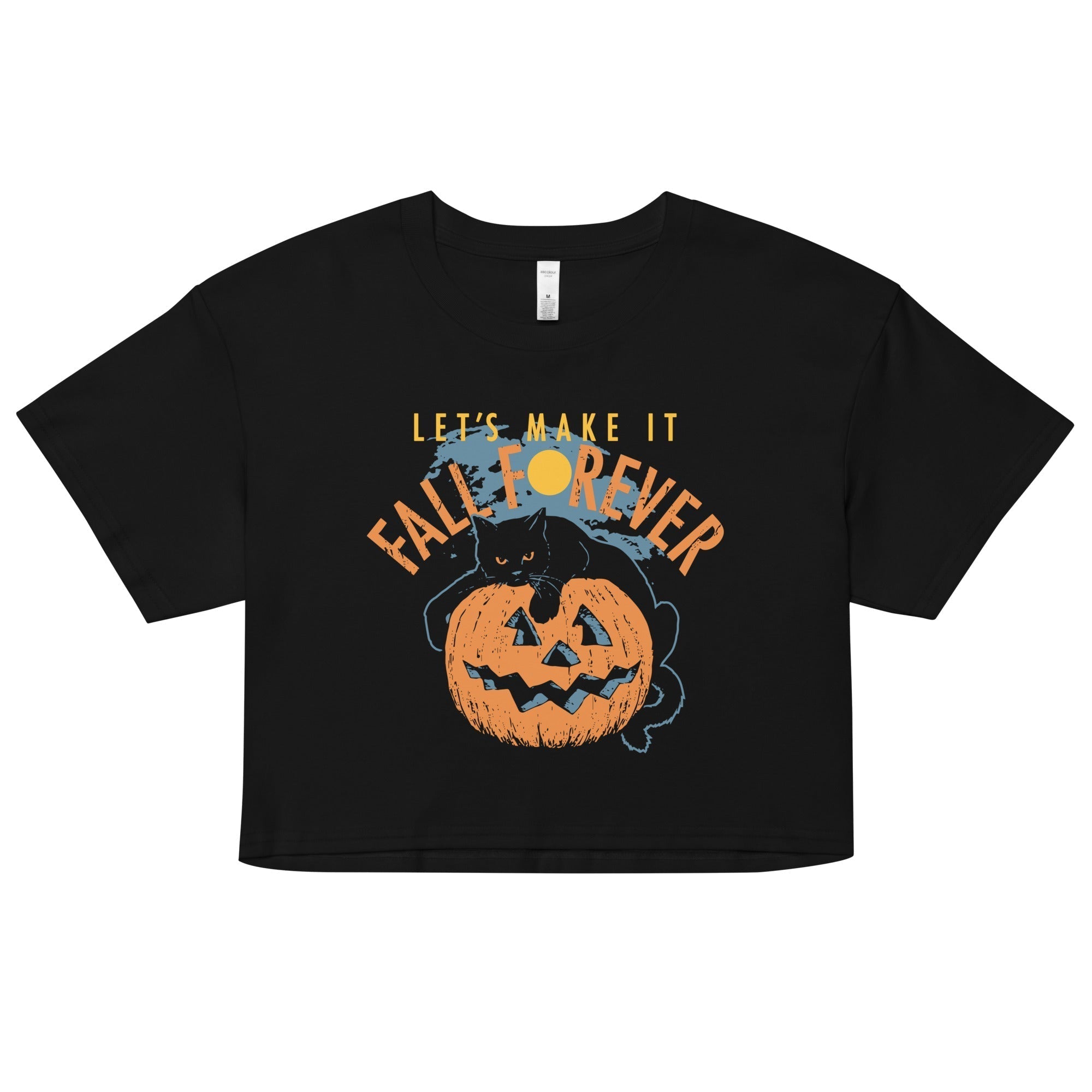Fall Forever Women's Crop Tee Hoodie, Sweatshirt | CoreVibeTees.com