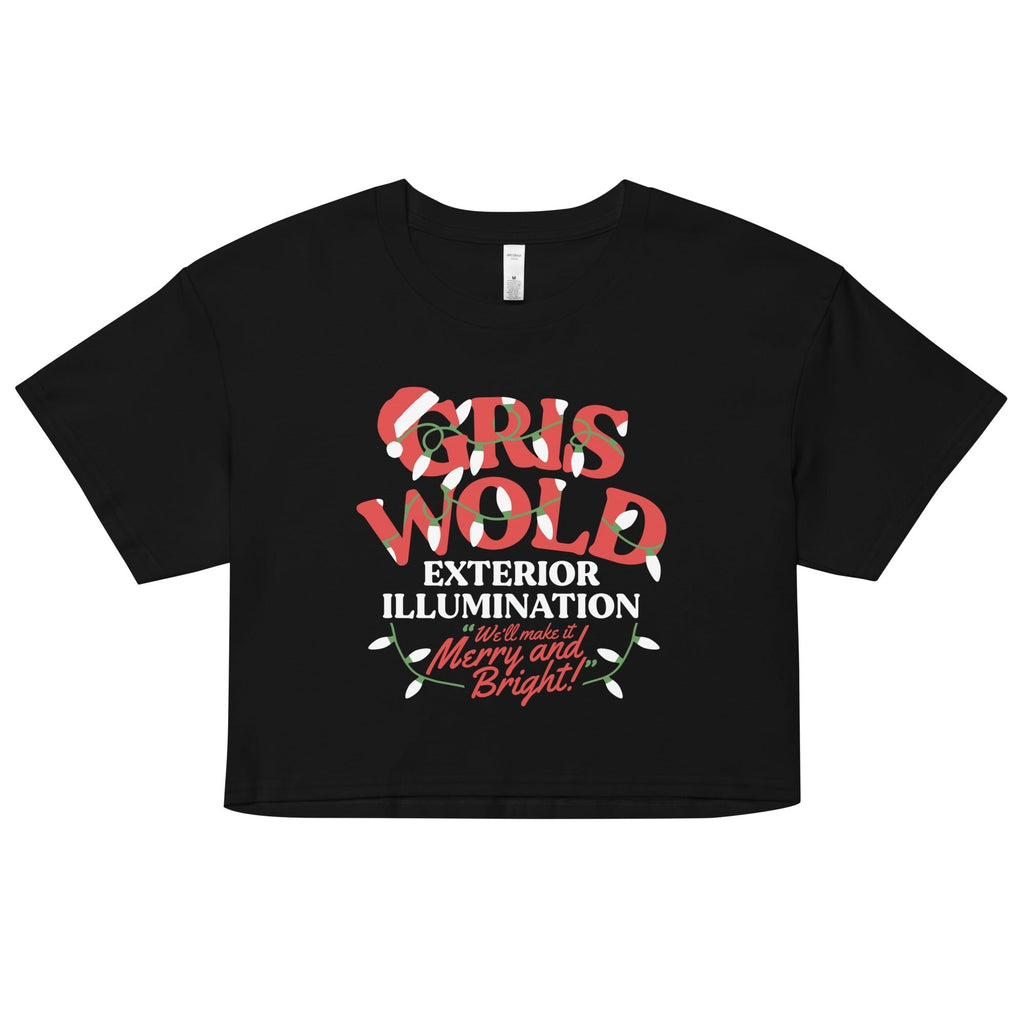Griswold Exterior Illumination Women's Crop Tee Hoodie, Sweatshirt | CoreVibeTees.com (Image 1)