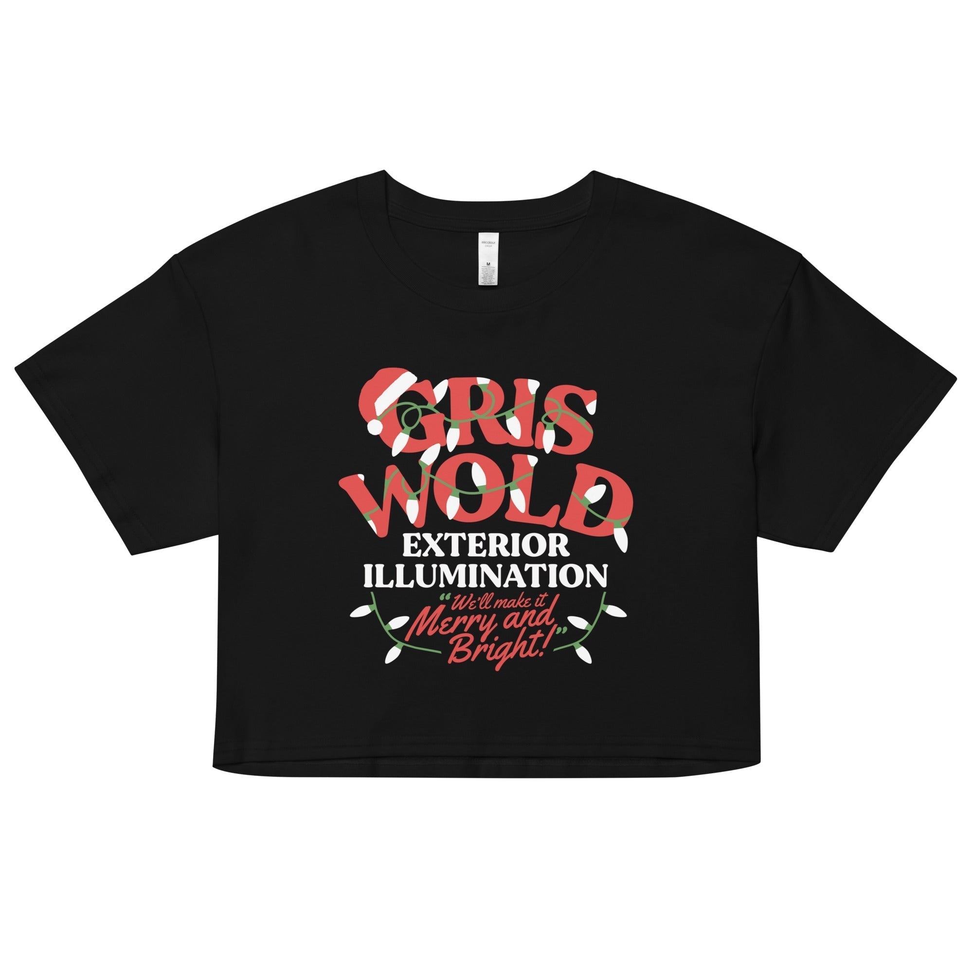 Griswold Exterior Illumination Women's Crop Tee Hoodie, Sweatshirt | CoreVibeTees.com (Image 1)
