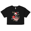 Fla La La Lamingo Women's Crop Tee Hoodie, Sweatshirt | CoreVibeTees.com