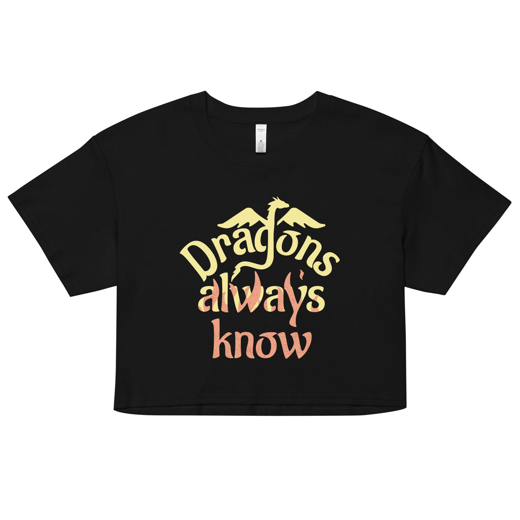Dragons Always Know Women's Crop Tee Hoodie, Sweatshirt | CoreVibeTees.com (Image 2)