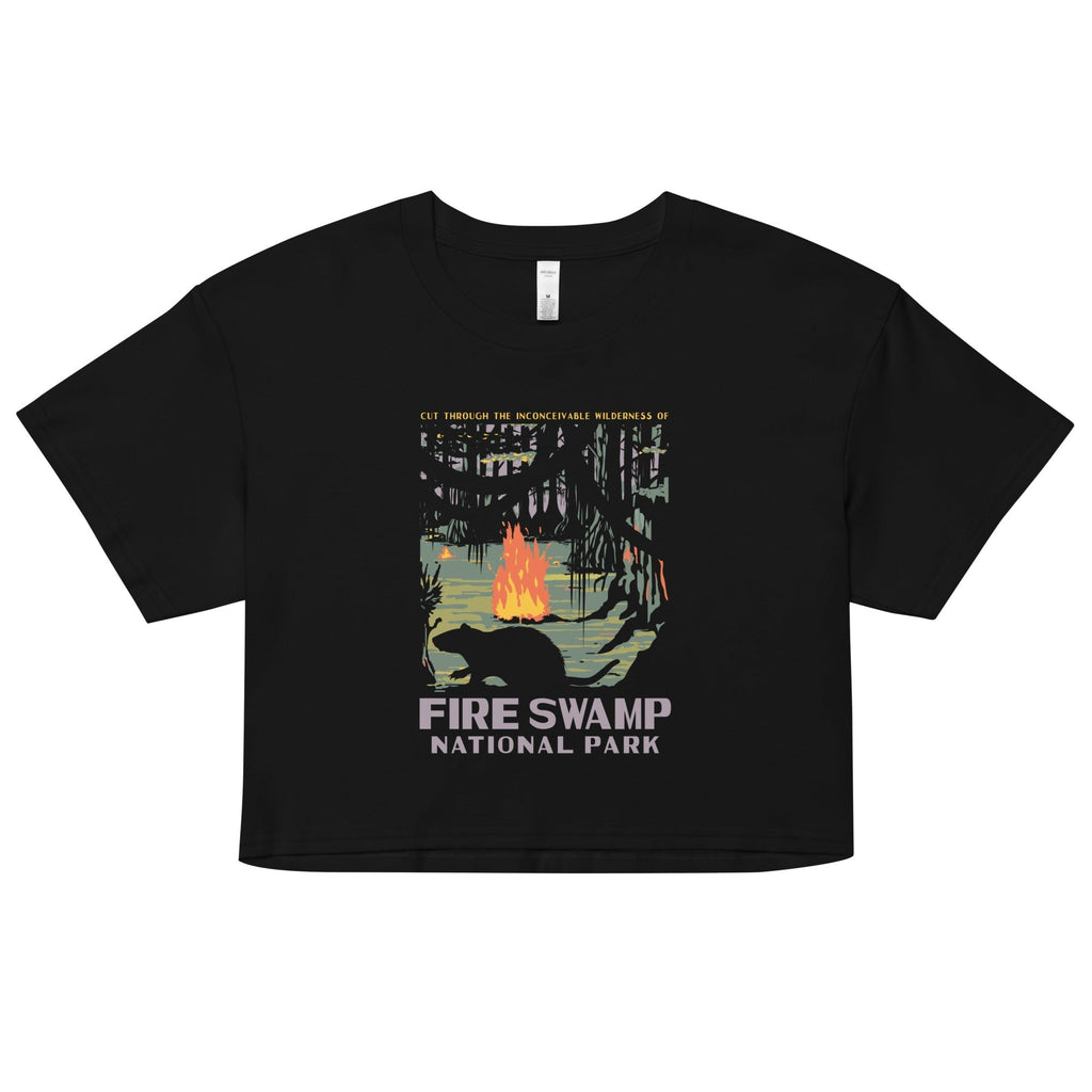 Fire Swamp National Park Women's Crop Tee Hoodie, Sweatshirt | CoreVibeTees.com