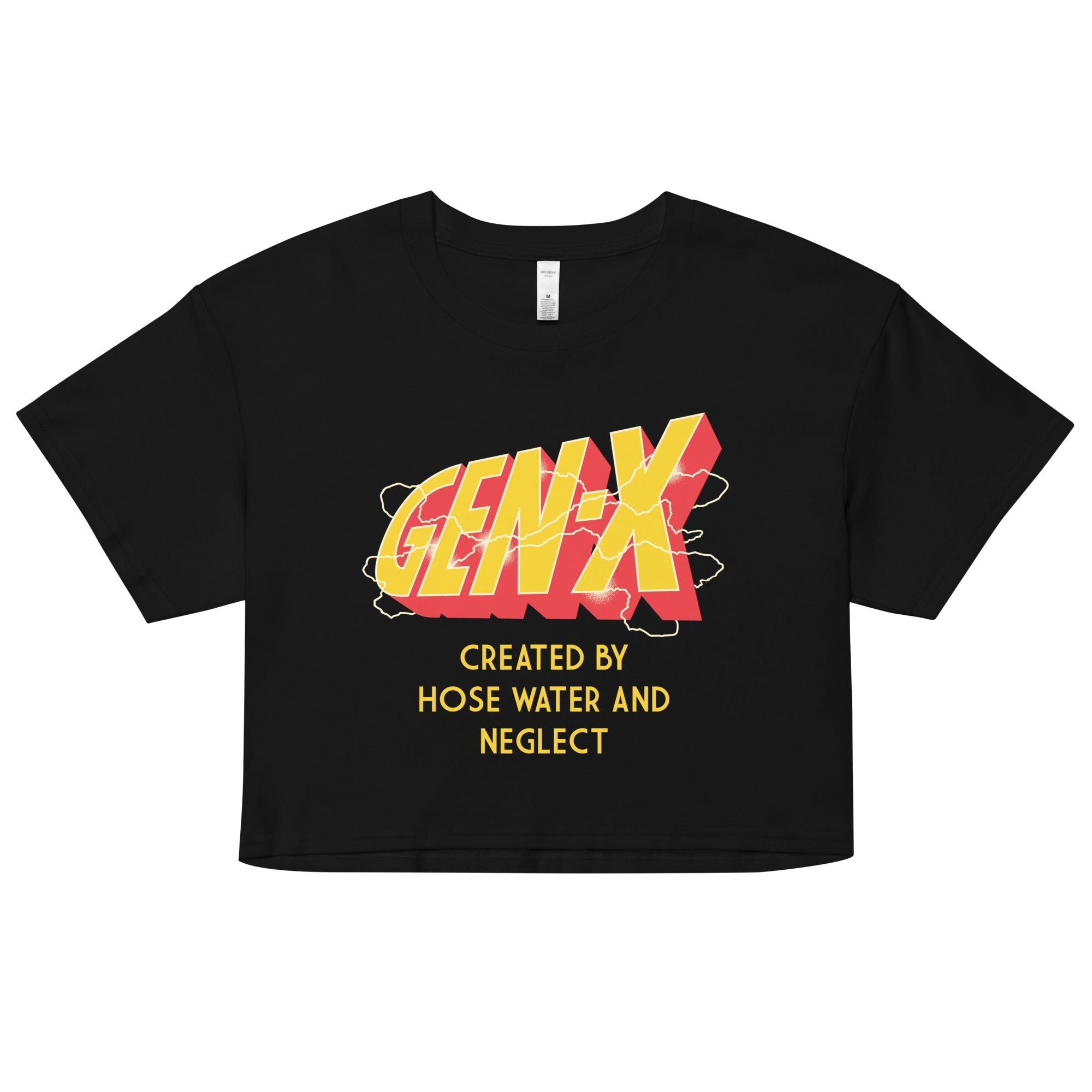 Gen-X Women's Crop Tee Hoodie, Sweatshirt | CoreVibeTees.com (Image 1)