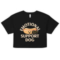 Emotional Support Dog Women's Crop Tee Hoodie, Sweatshirt | CoreVibeTees.com
