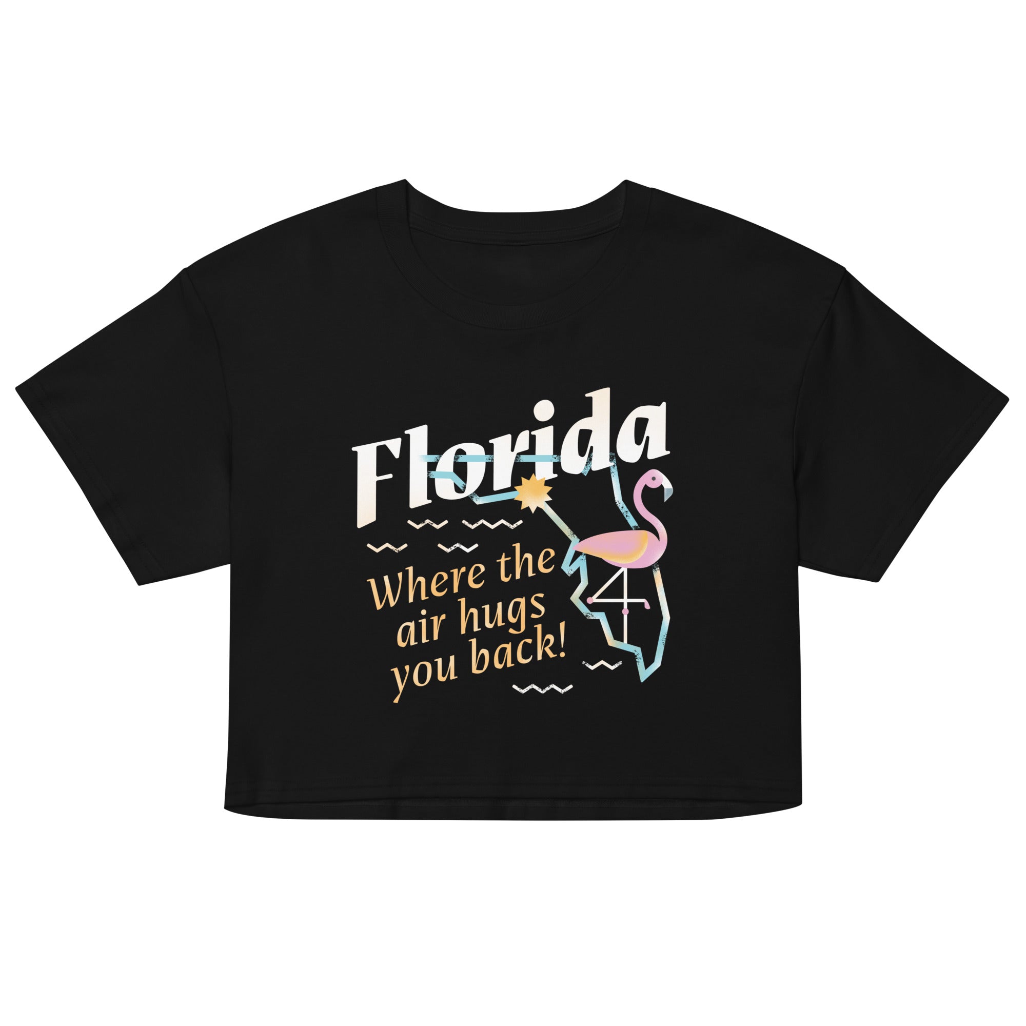 Florida Where The Air Hugs You Back Women's Crop Tee