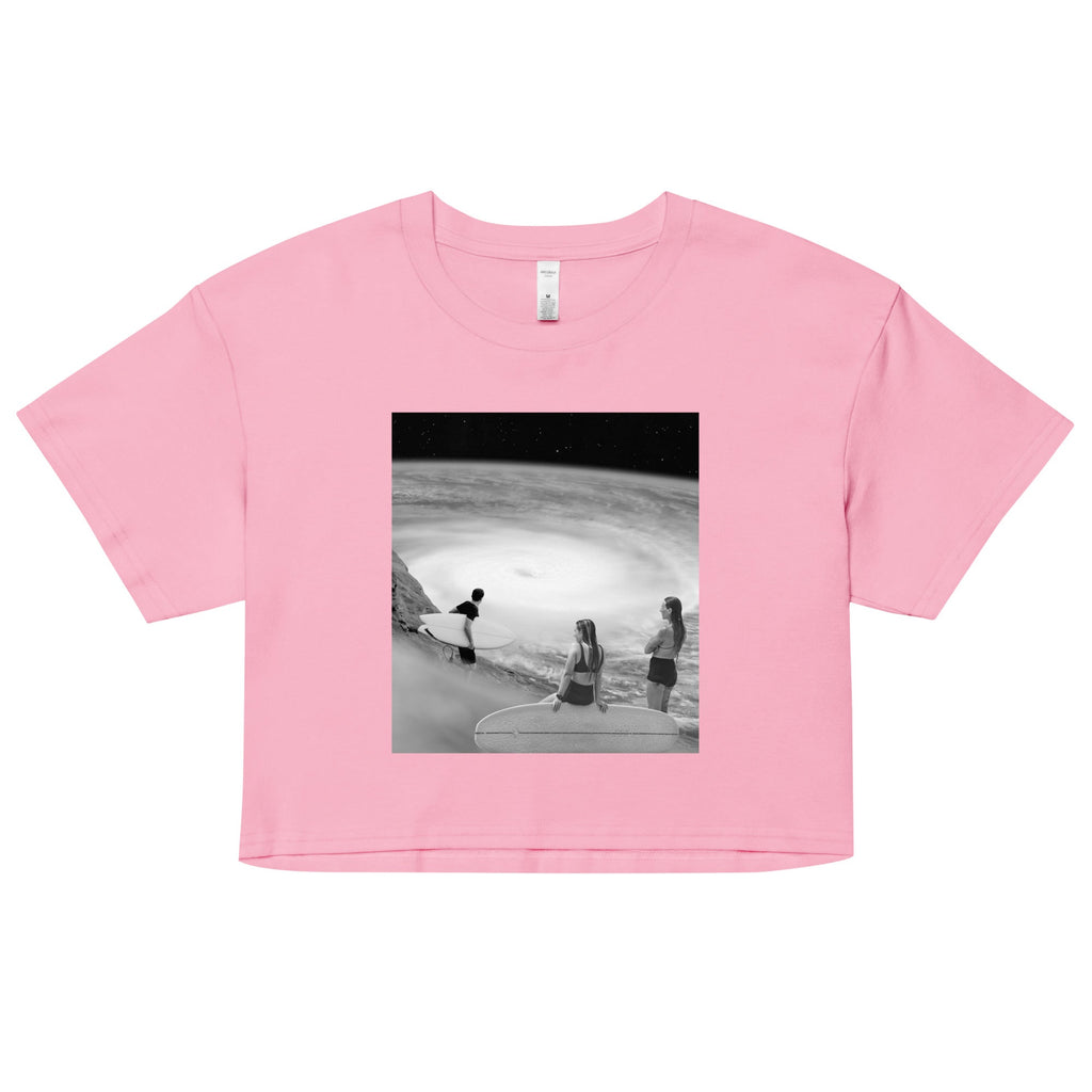 Surf's Up Women's Crop Tee Hoodie, Sweatshirt | CoreVibeTees.com (Image 1)