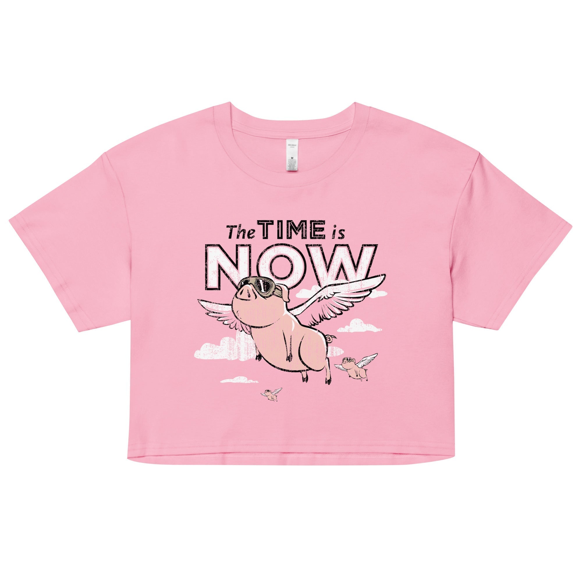 The Time Is Now Women's Crop Tee Hoodie, Sweatshirt | CoreVibeTees.com (Image 4)