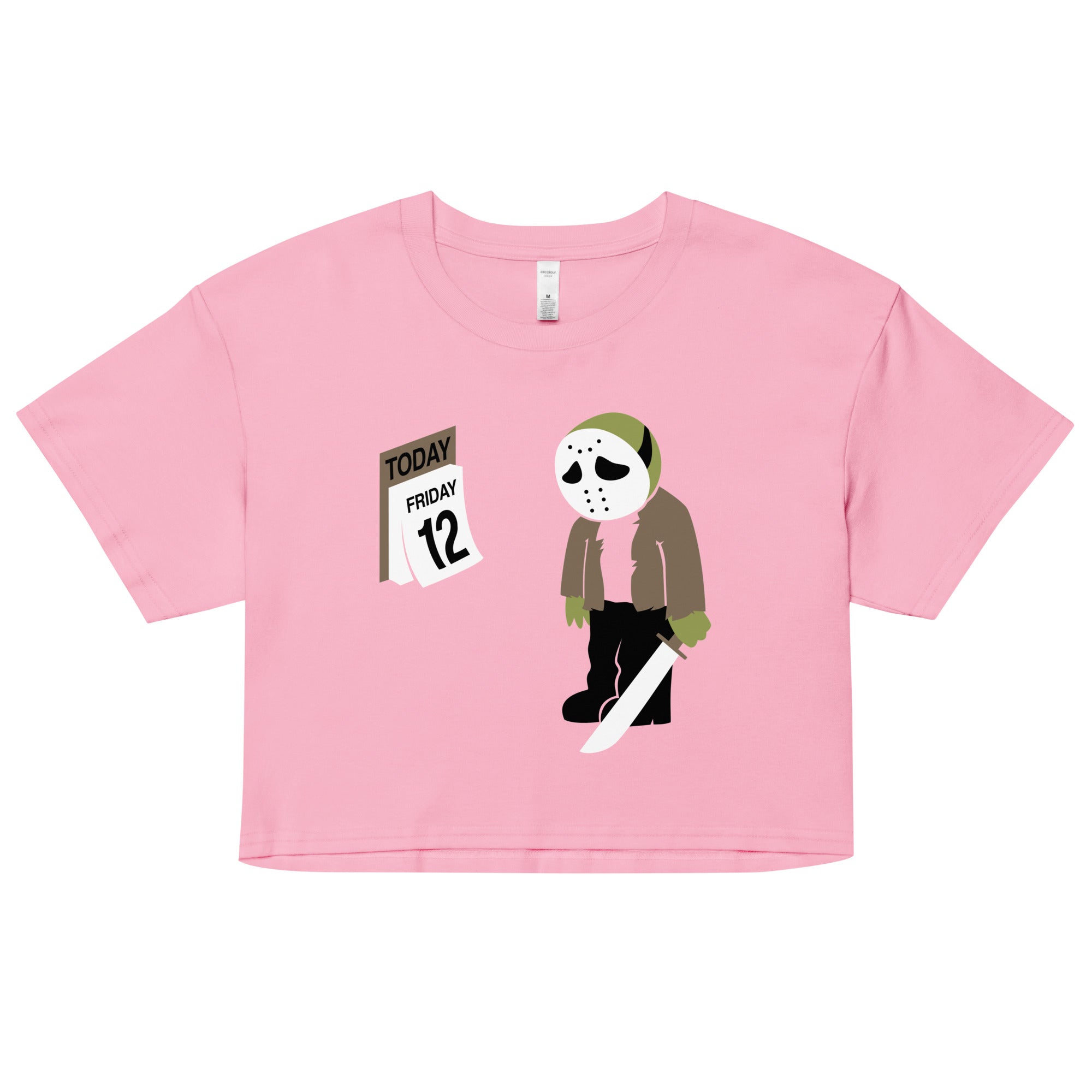 Friday the 12th Women's Crop Tee Hoodie, Sweatshirt | CoreVibeTees.com (Image 2)