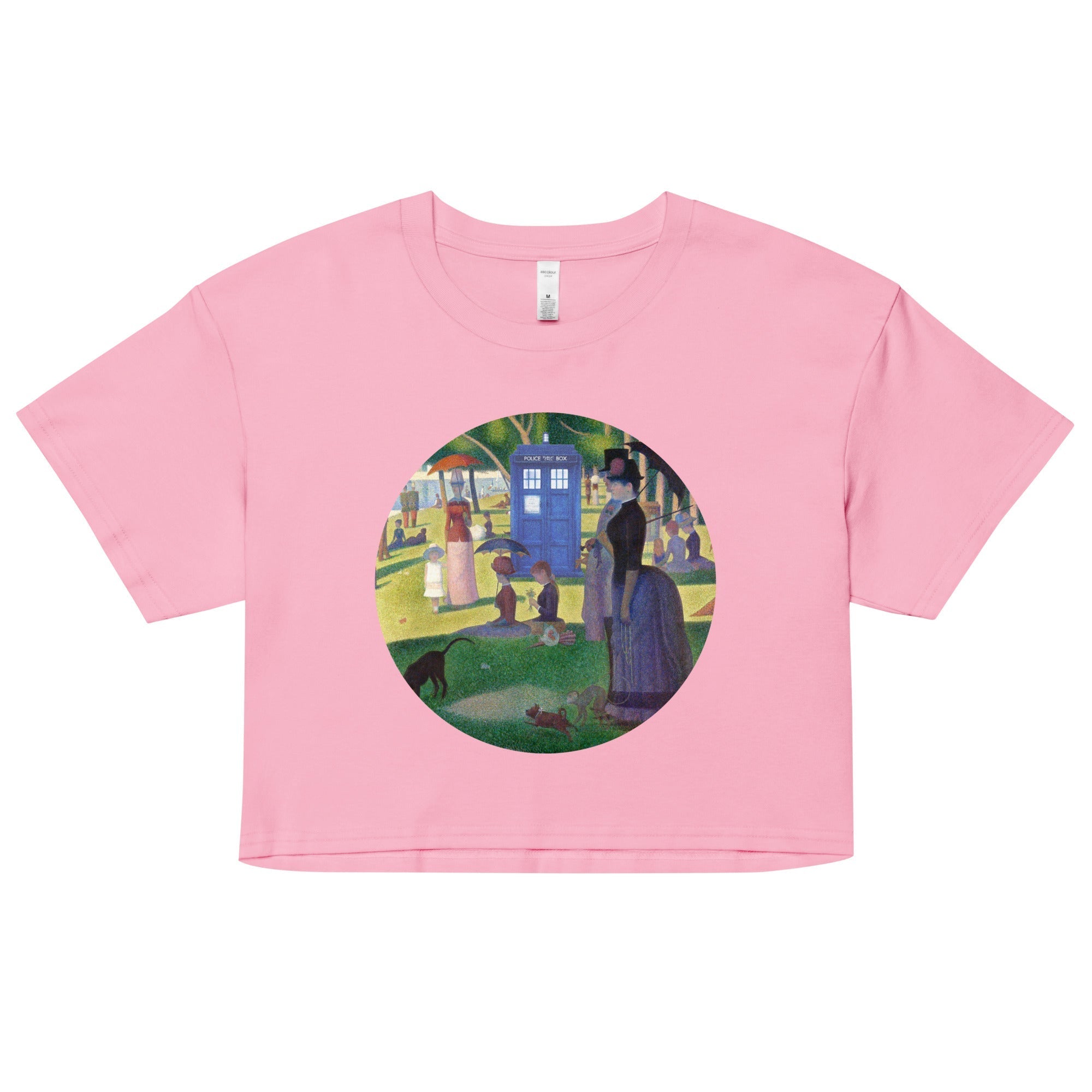 Tardis On La Grande Women's Crop Tee Hoodie, Sweatshirt | CoreVibeTees.com (Image 3)