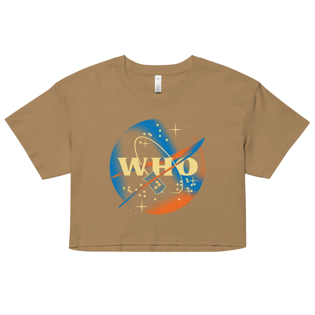 Who Space Administration Women's Crop Tee Hoodie, Sweatshirt | CoreVibeTees.com (Image 2)