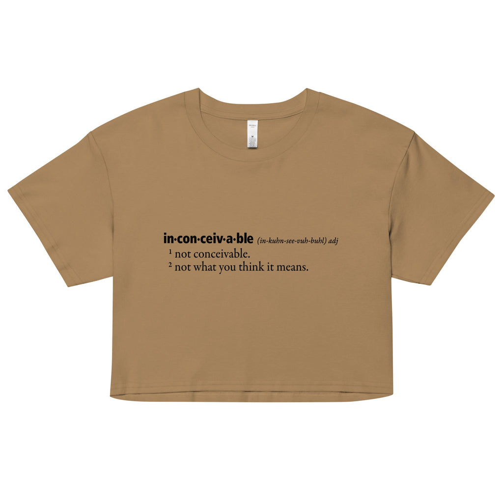 Inconceivable Definition Women's Crop Tee Hoodie, Sweatshirt | CoreVibeTees.com (Image 2)