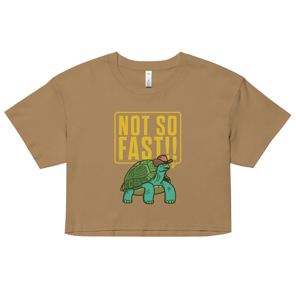 Not So Fast!! Women's Crop Tee Hoodie, Sweatshirt | CoreVibeTees.com (Image 2)