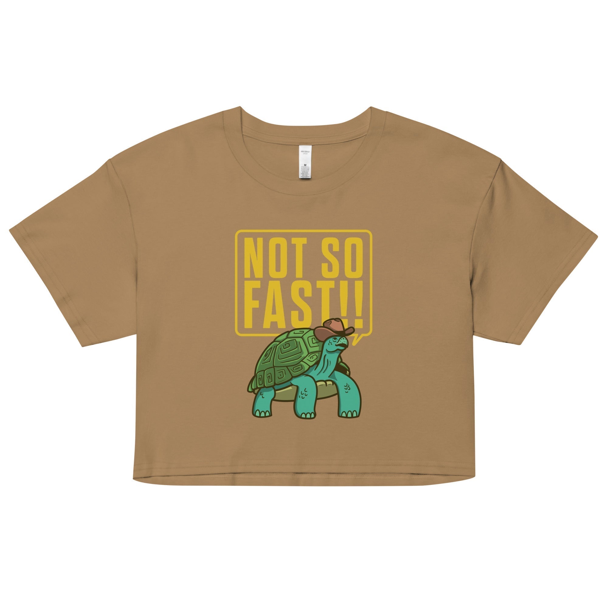 Not So Fast!! Women's Crop Tee Hoodie, Sweatshirt | CoreVibeTees.com (Image 2)
