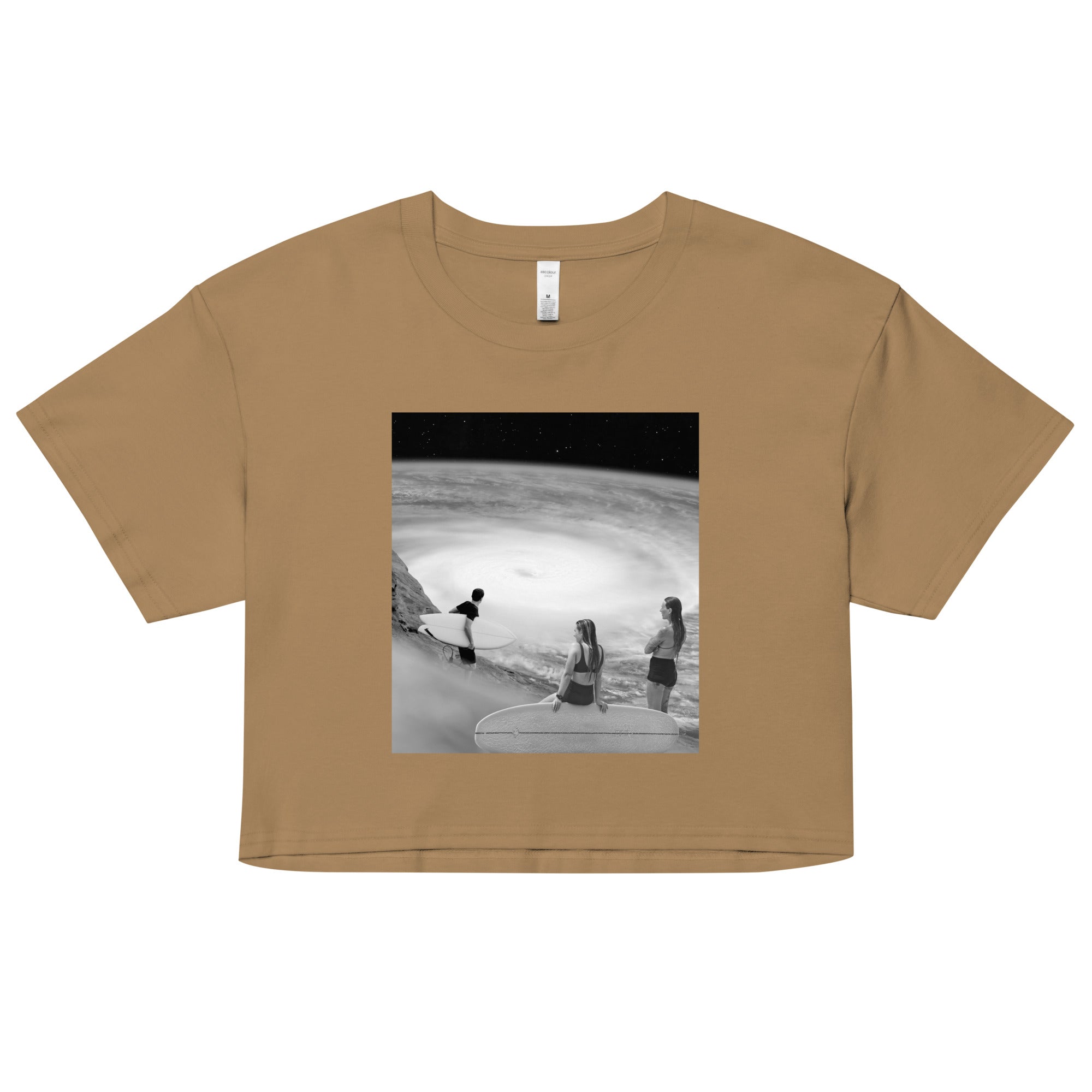 Surf's Up Women's Crop Tee Hoodie, Sweatshirt | CoreVibeTees.com (Image 2)