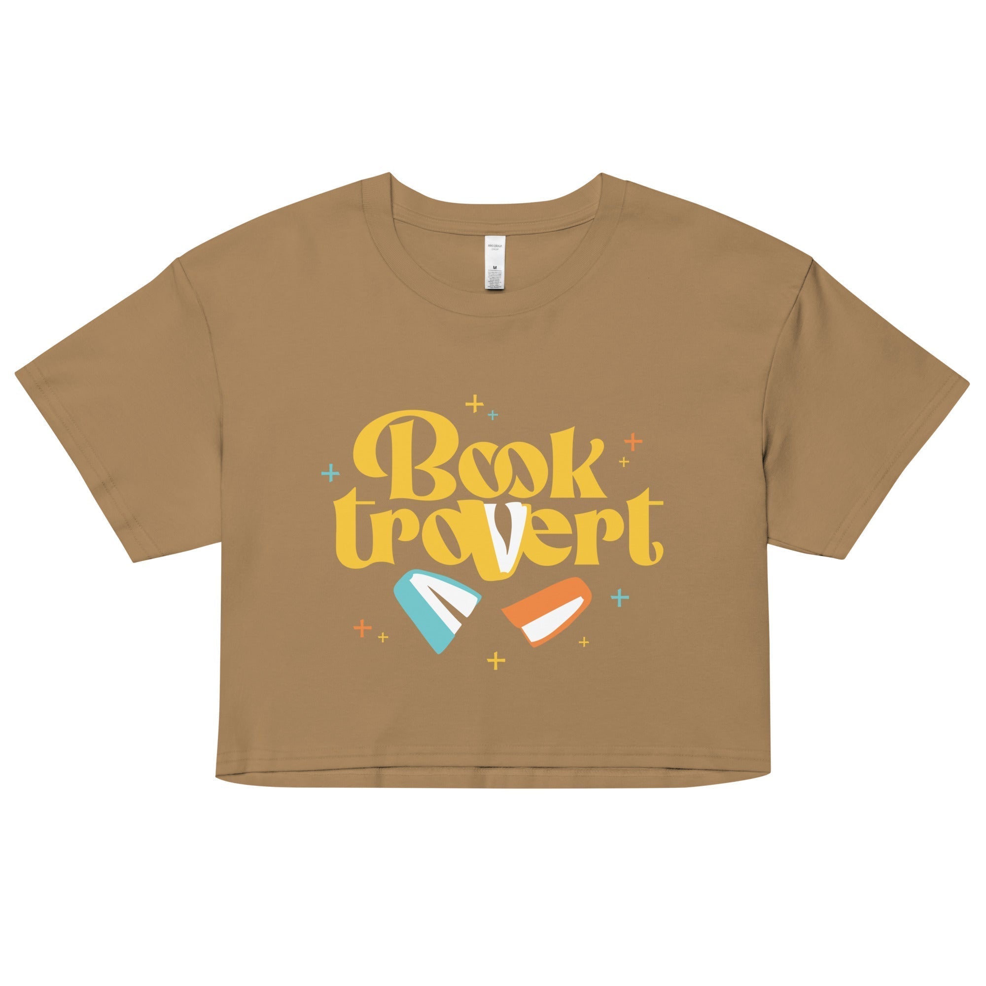 Booktrovert Women's Crop Tee Hoodie, Sweatshirt | CoreVibeTees.com (Image 3)