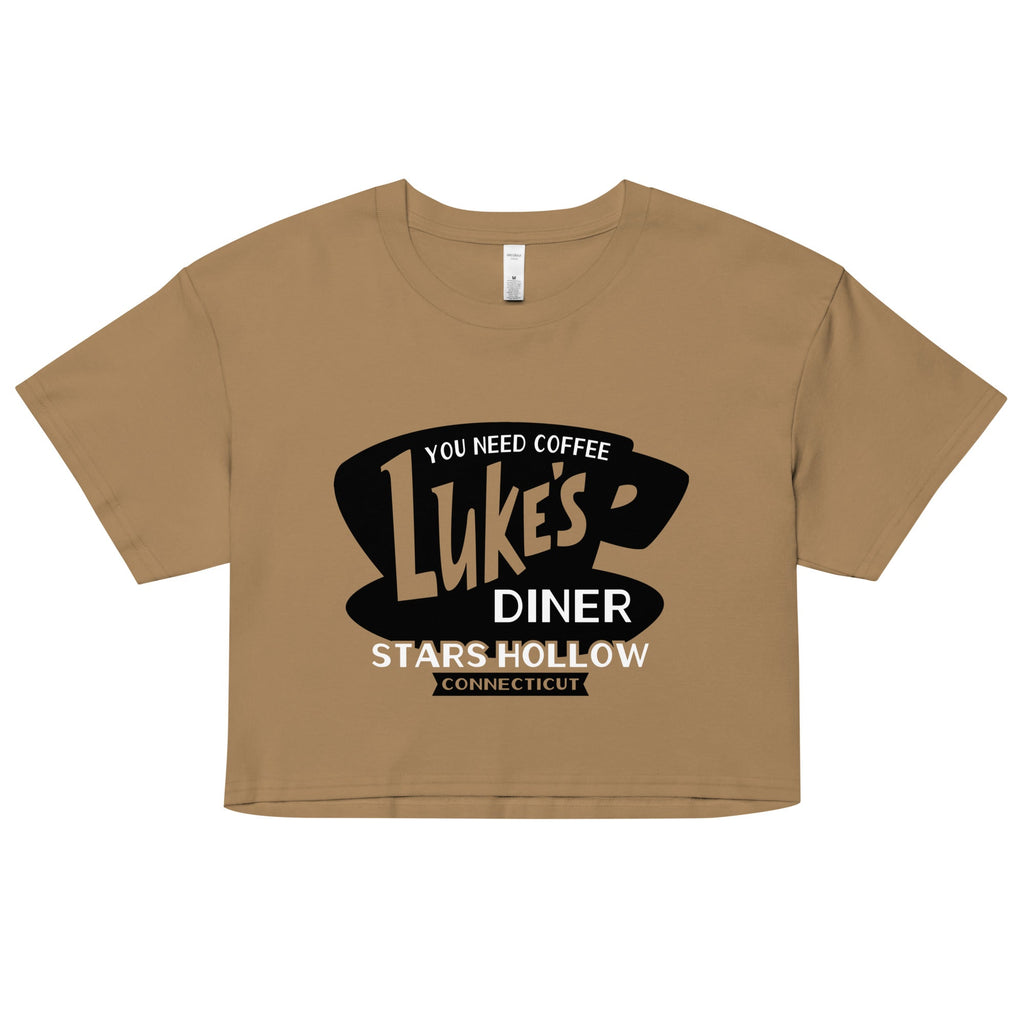 Luke's Diner Women's Crop Tee Hoodie, Sweatshirt | CoreVibeTees.com (Image 2)