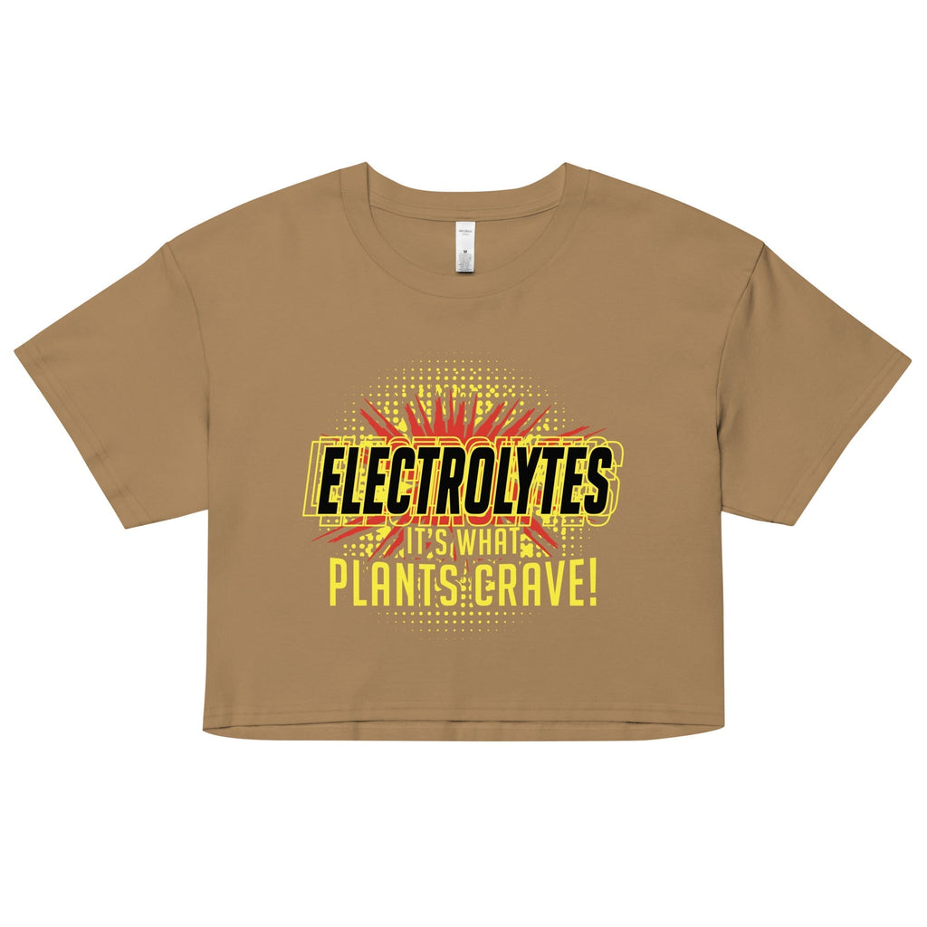 Electrolytes, It's What Plants Crave! Women's Crop Tee Hoodie, Sweatshirt | CoreVibeTees.com (Image 2)
