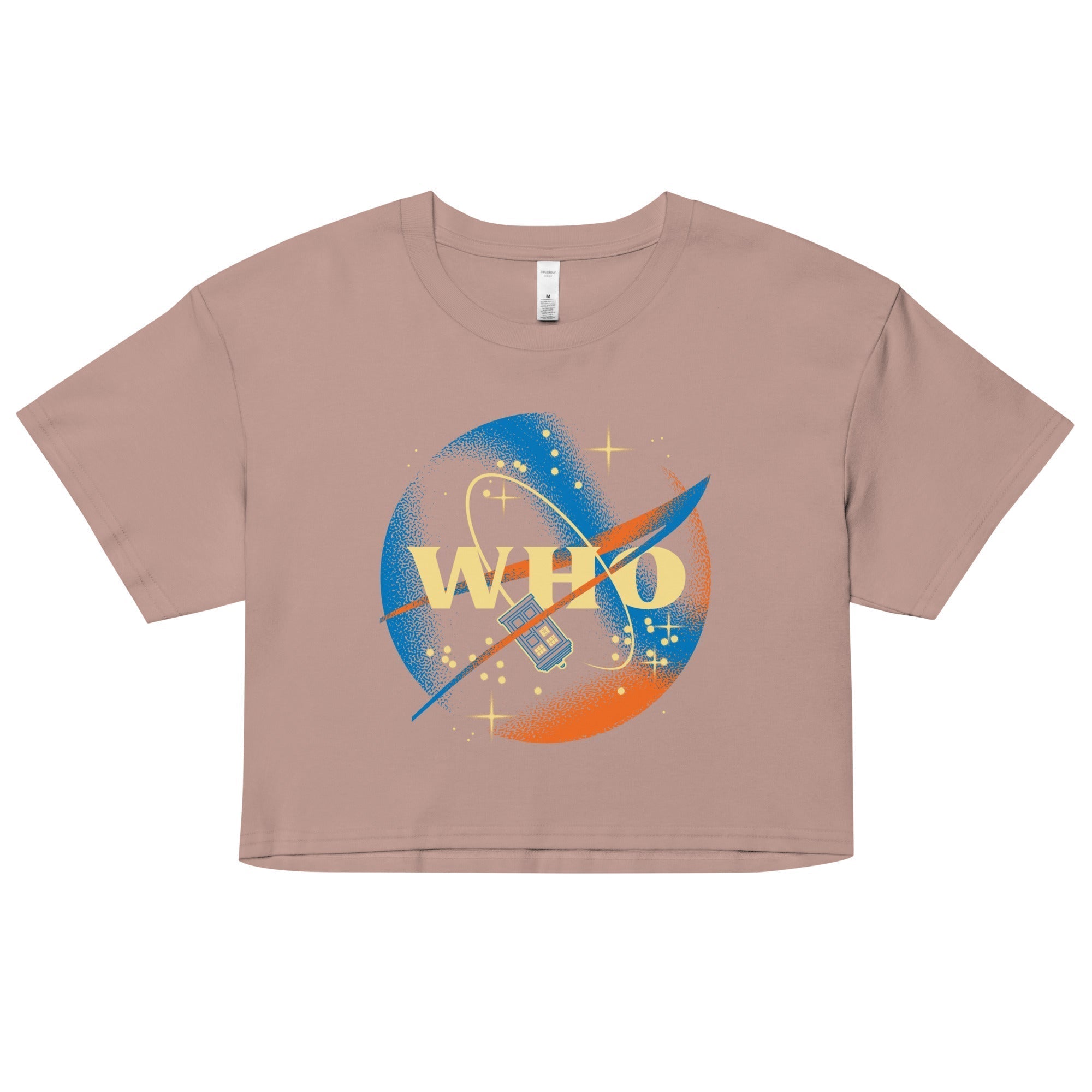 Who Space Administration Women's Crop Tee Hoodie, Sweatshirt | CoreVibeTees.com (Image 3)