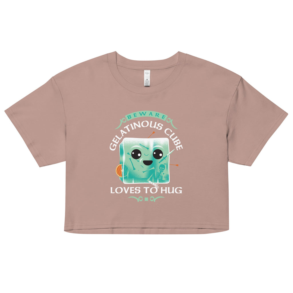 Gelatinous Cube Loves To Hug Women's Crop Tee Hoodie, Sweatshirt | CoreVibeTees.com (Image 2)