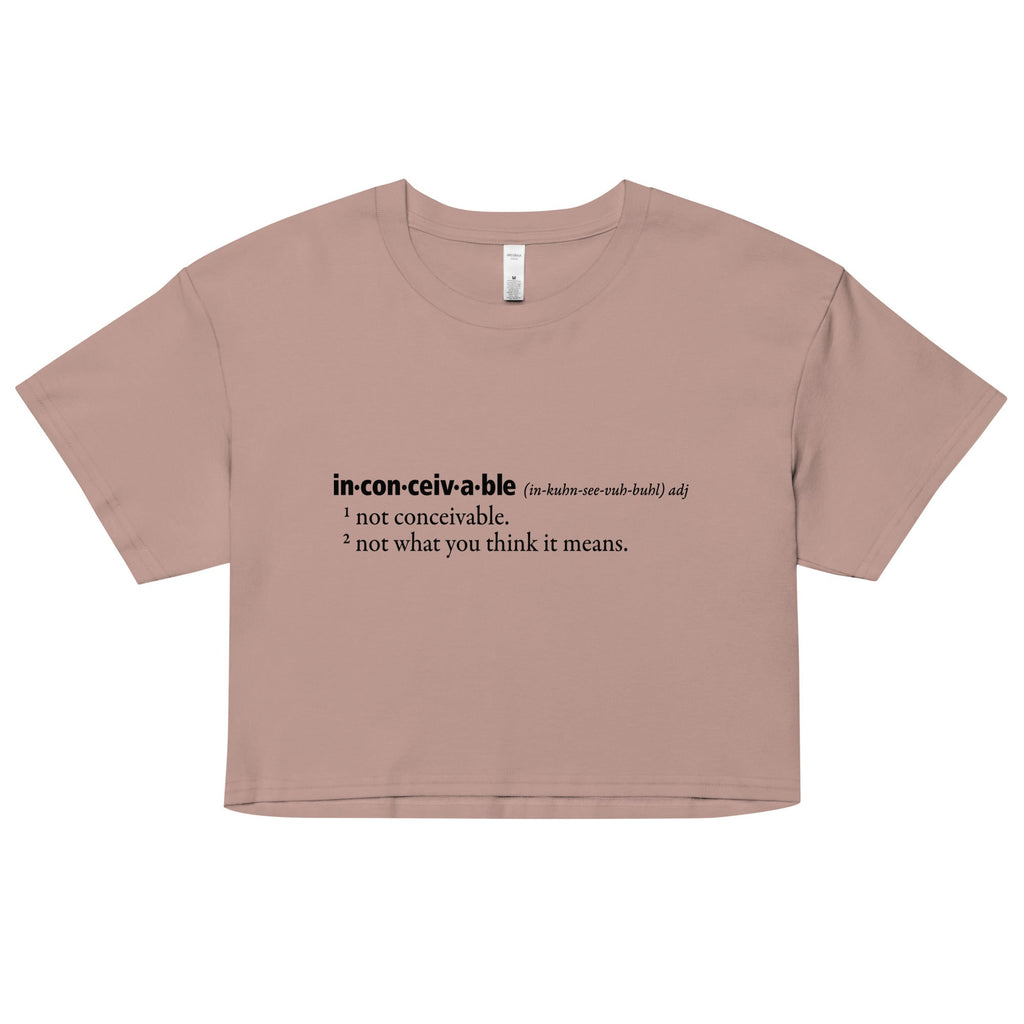 Inconceivable Definition Women's Crop Tee Hoodie, Sweatshirt | CoreVibeTees.com (Image 3)