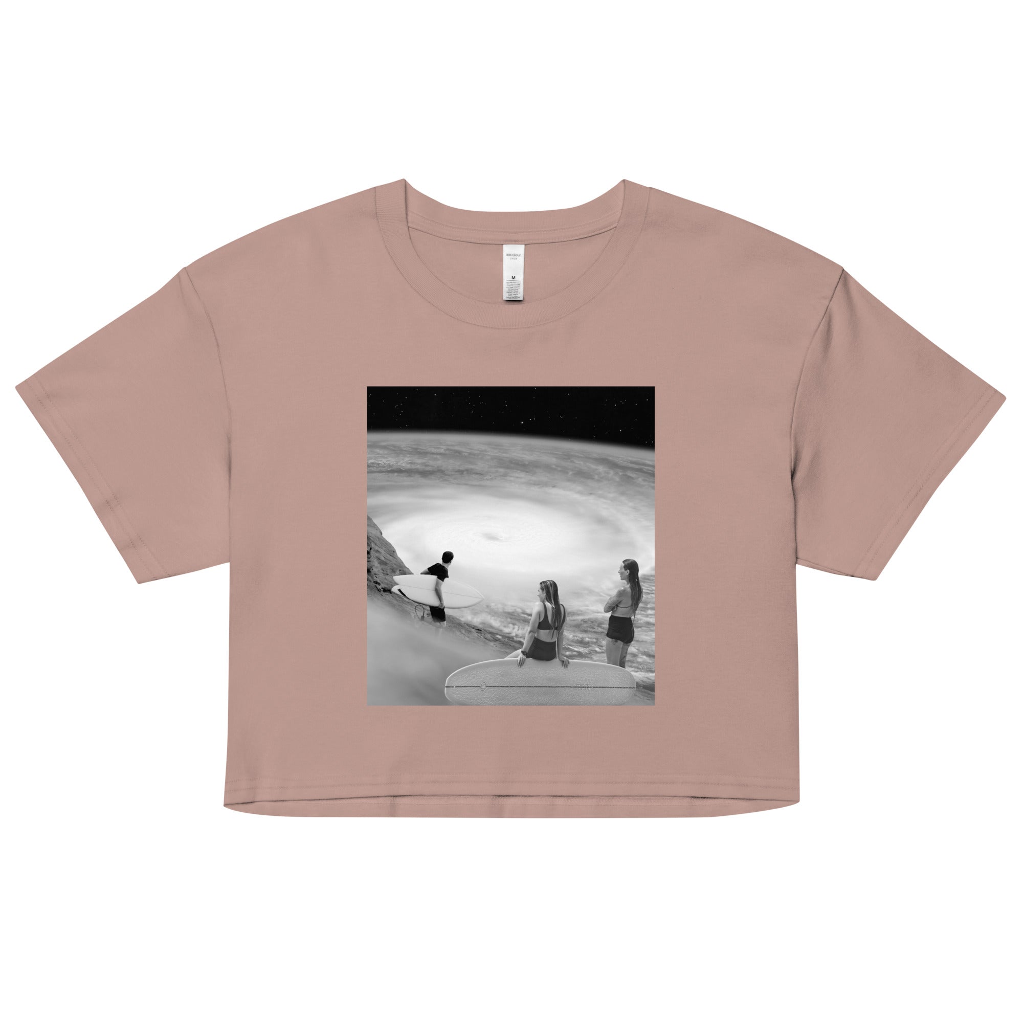 Surf's Up Women's Crop Tee Hoodie, Sweatshirt | CoreVibeTees.com (Image 3)