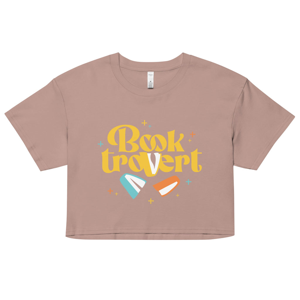 Booktrovert Women's Crop Tee Hoodie, Sweatshirt | CoreVibeTees.com (Image 1)