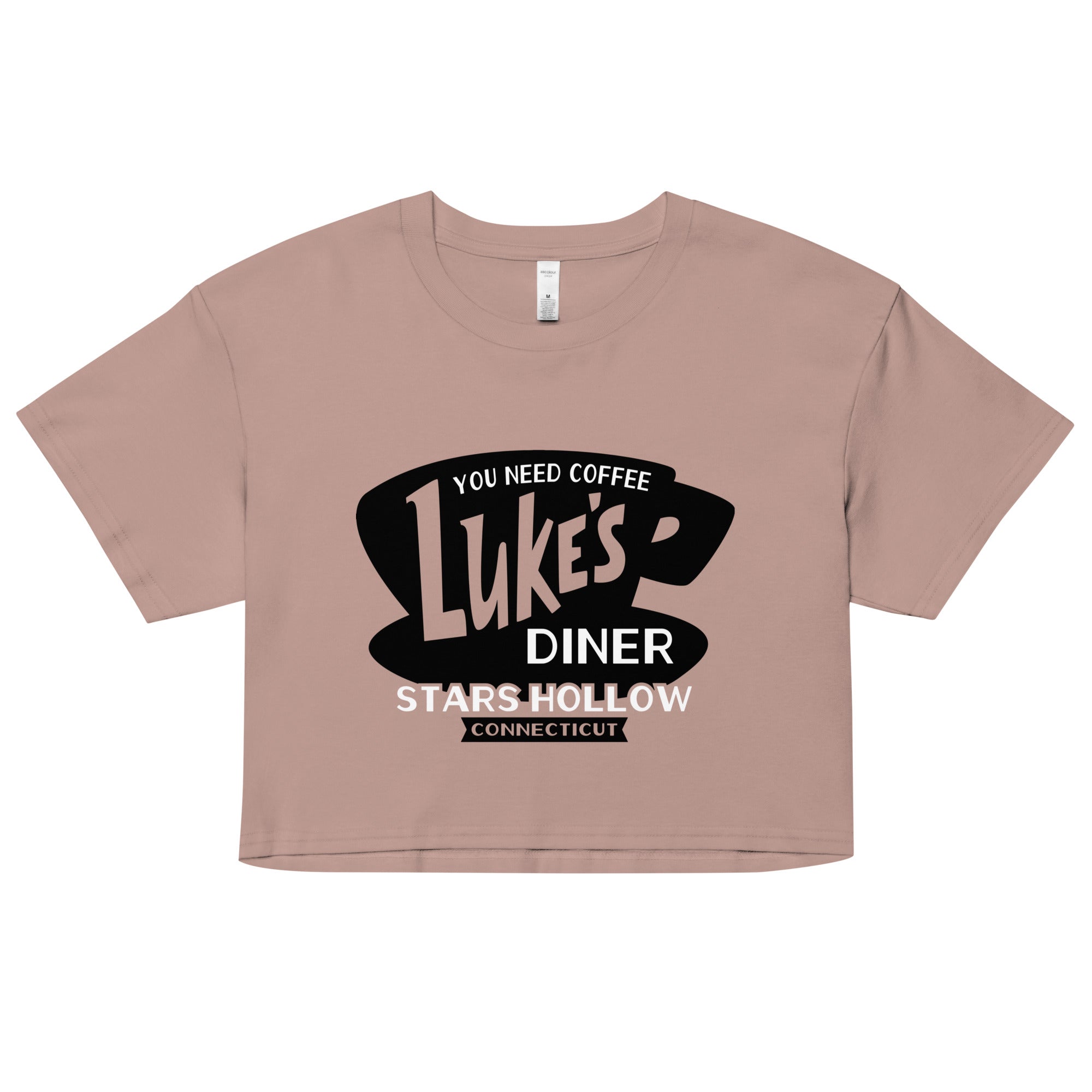 Luke's Diner Women's Crop Tee Hoodie, Sweatshirt | CoreVibeTees.com (Image 1)